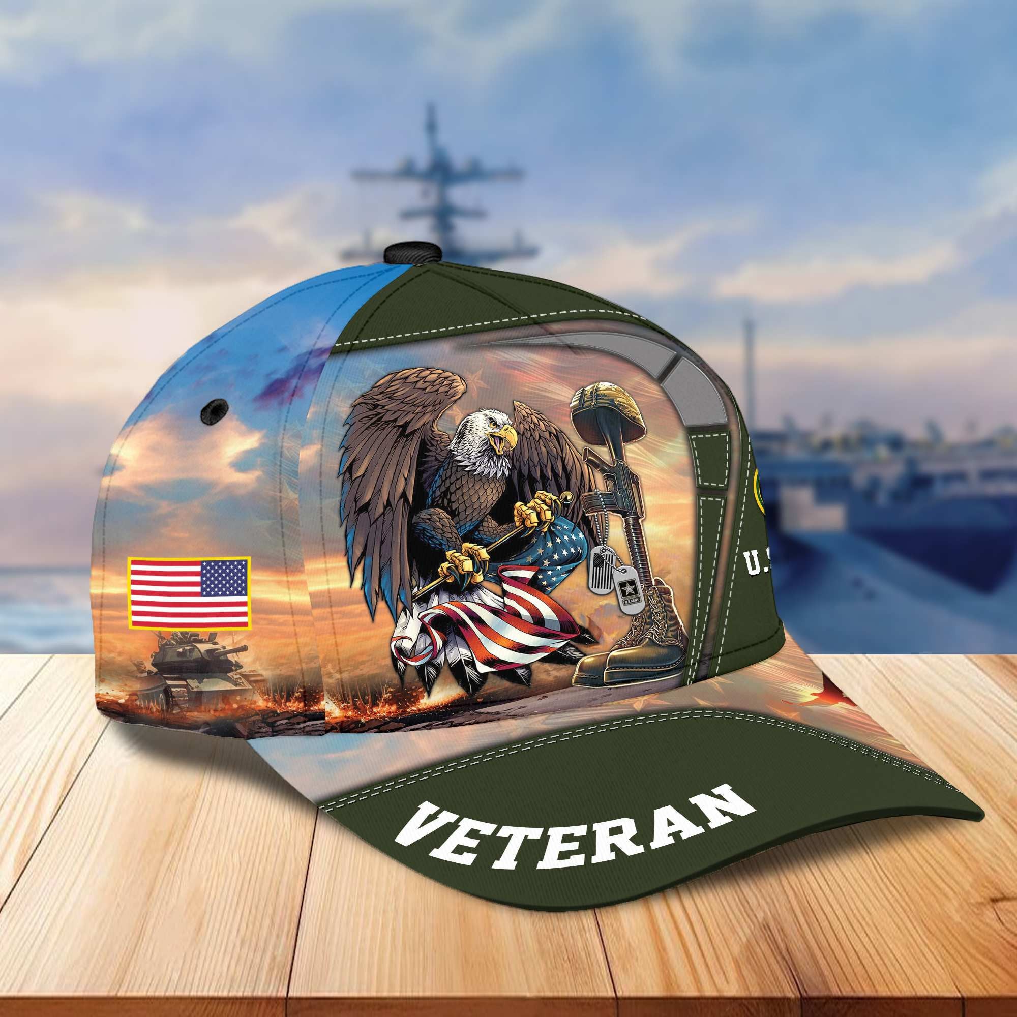 Premium US Veterans Baseball Hats BPVC100402, Gifts For US Veterans On Father's Day, Armed Forces Day, Independence Day, Veterans Day.