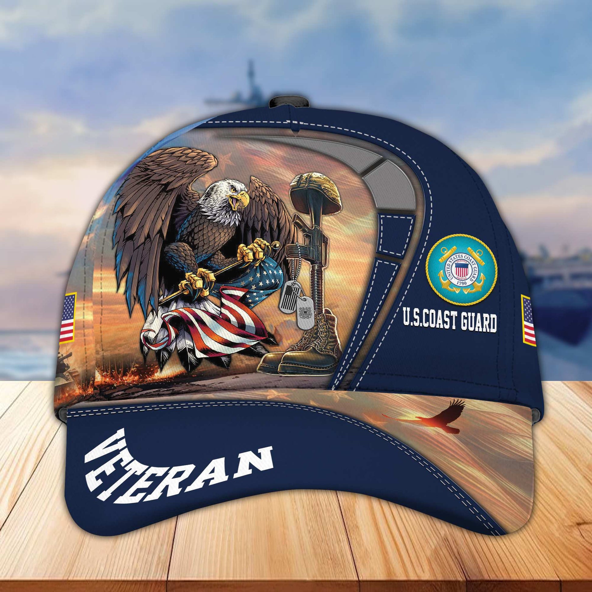 Premium US Veterans Baseball Hats BPVC100402, Gifts For US Veterans On Father's Day, Armed Forces Day, Independence Day, Veterans Day.