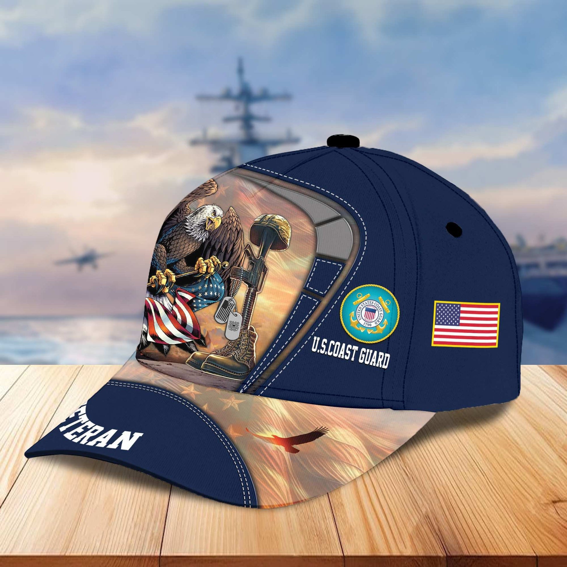 Premium US Veterans Baseball Hats BPVC100402, Gifts For US Veterans On Father's Day, Armed Forces Day, Independence Day, Veterans Day.