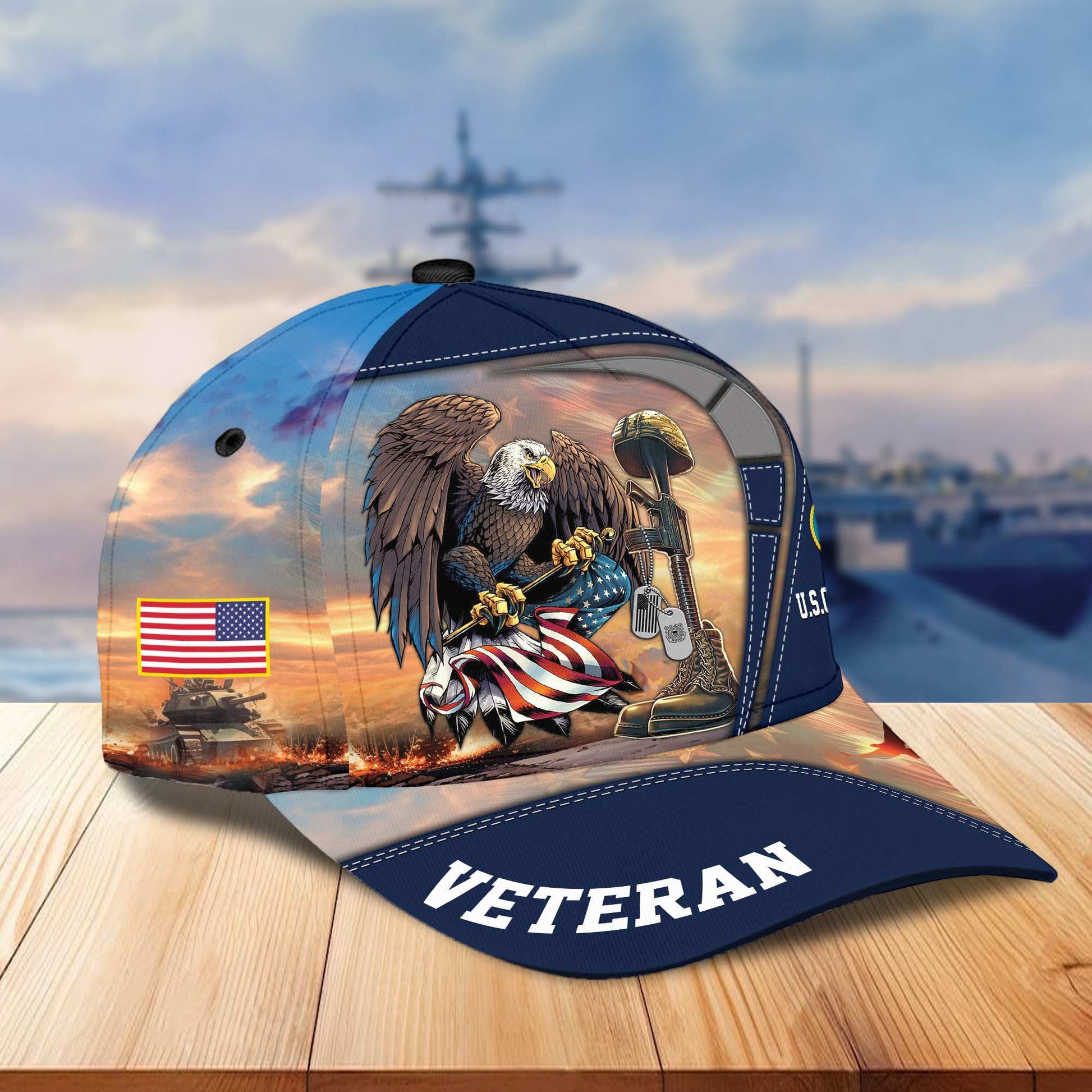 Premium US Veterans Baseball Hats BPVC100402, Gifts For US Veterans On Father's Day, Armed Forces Day, Independence Day, Veterans Day.