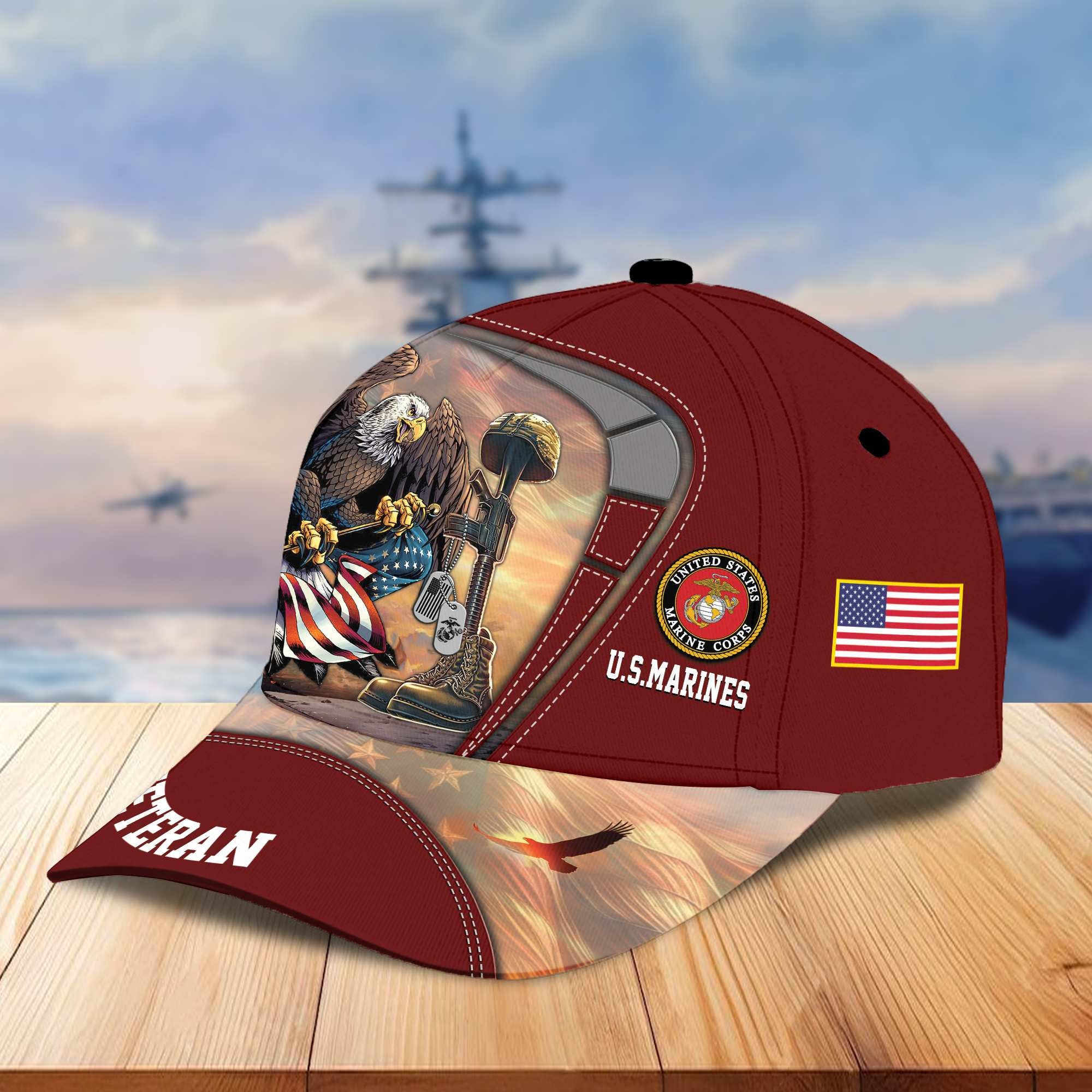 Premium US Veterans Baseball Hats BPVC100402, Gifts For US Veterans On Father's Day, Armed Forces Day, Independence Day, Veterans Day.
