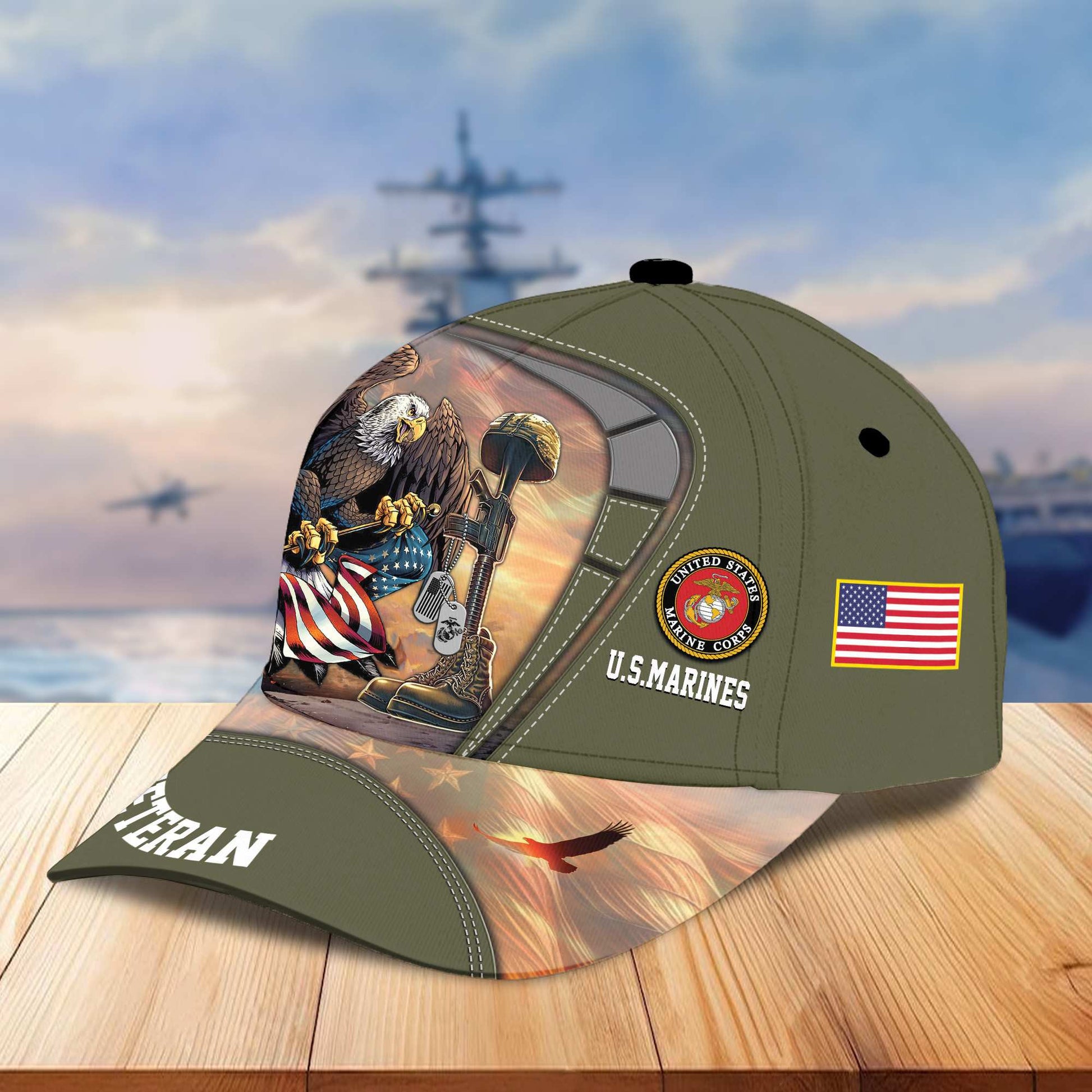 Premium US Veterans Baseball Hats BPVC100402, Gifts For US Veterans On Father's Day, Armed Forces Day, Independence Day, Veterans Day.