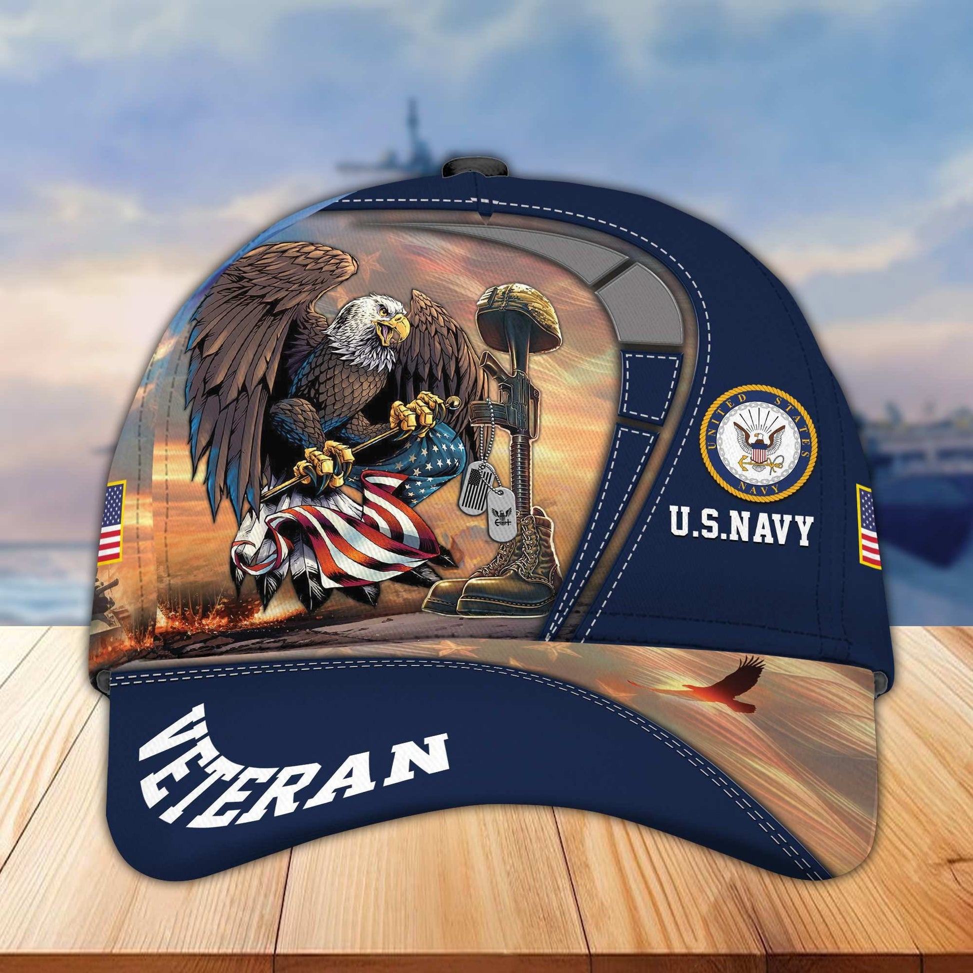 Premium US Veterans Baseball Hats BPVC100402, Gifts For US Veterans On Father's Day, Armed Forces Day, Independence Day, Veterans Day.
