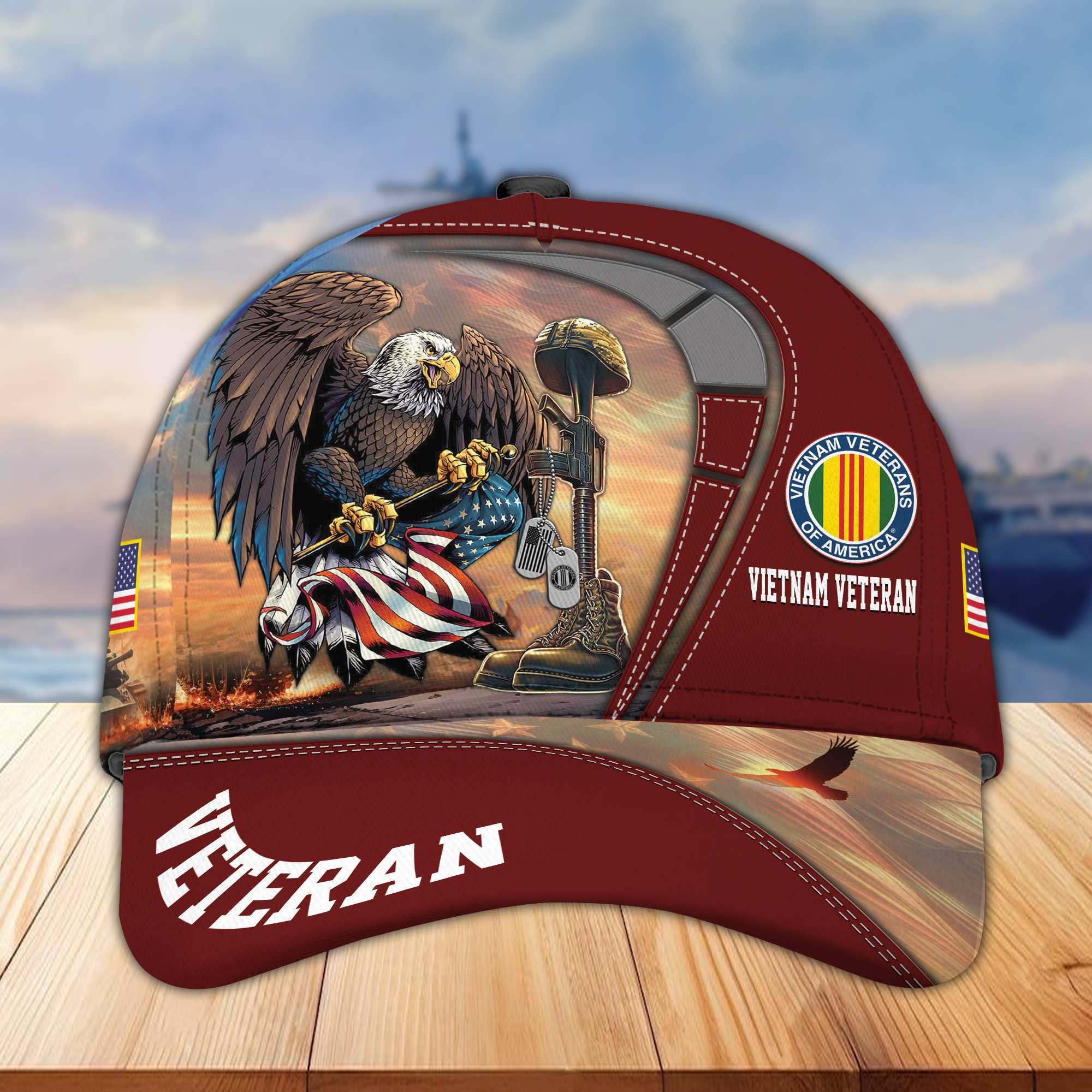 Premium US Veterans Baseball Hats BPVC100402, Gifts For US Veterans On Father's Day, Armed Forces Day, Independence Day, Veterans Day.