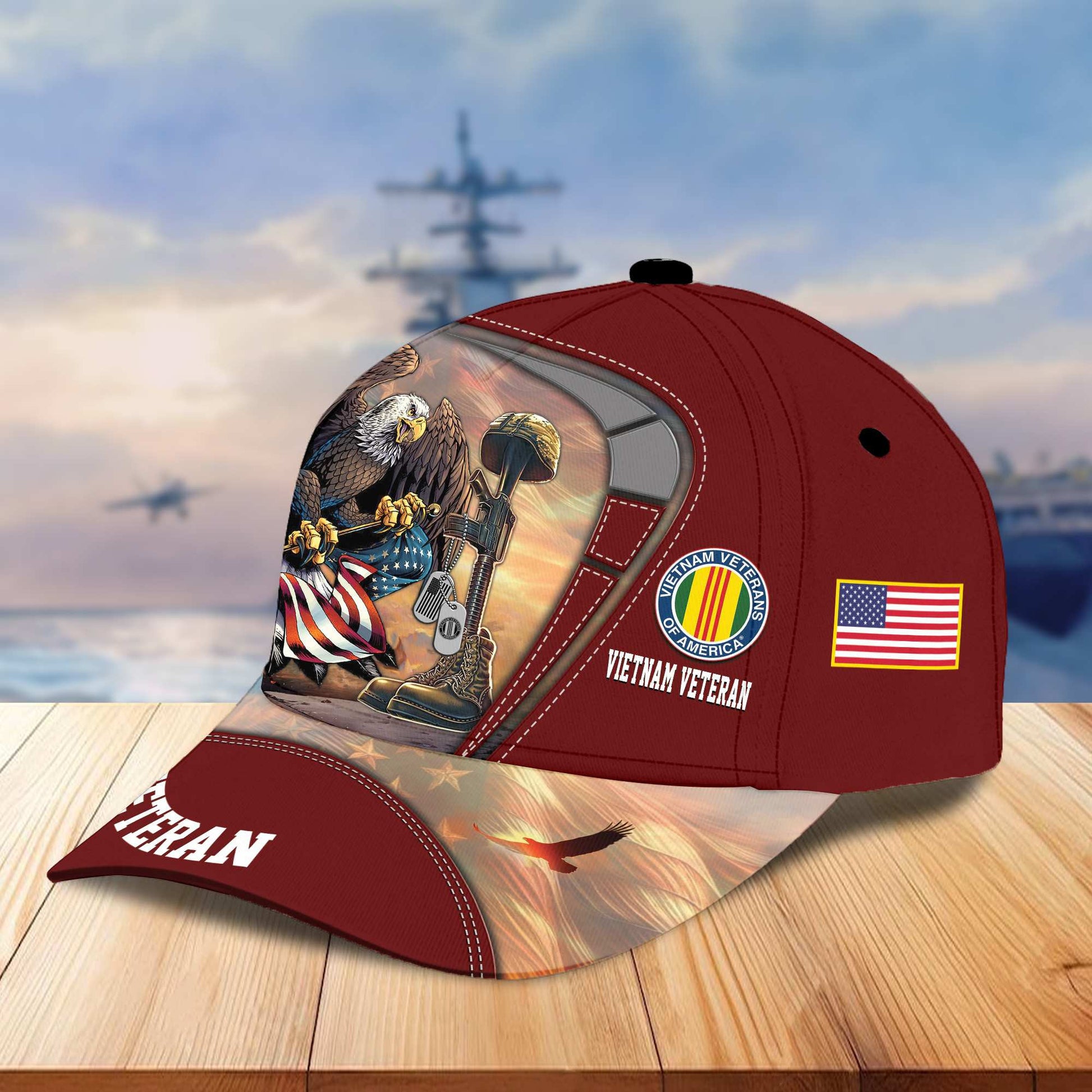 Premium US Veterans Baseball Hats BPVC100402, Gifts For US Veterans On Father's Day, Armed Forces Day, Independence Day, Veterans Day.