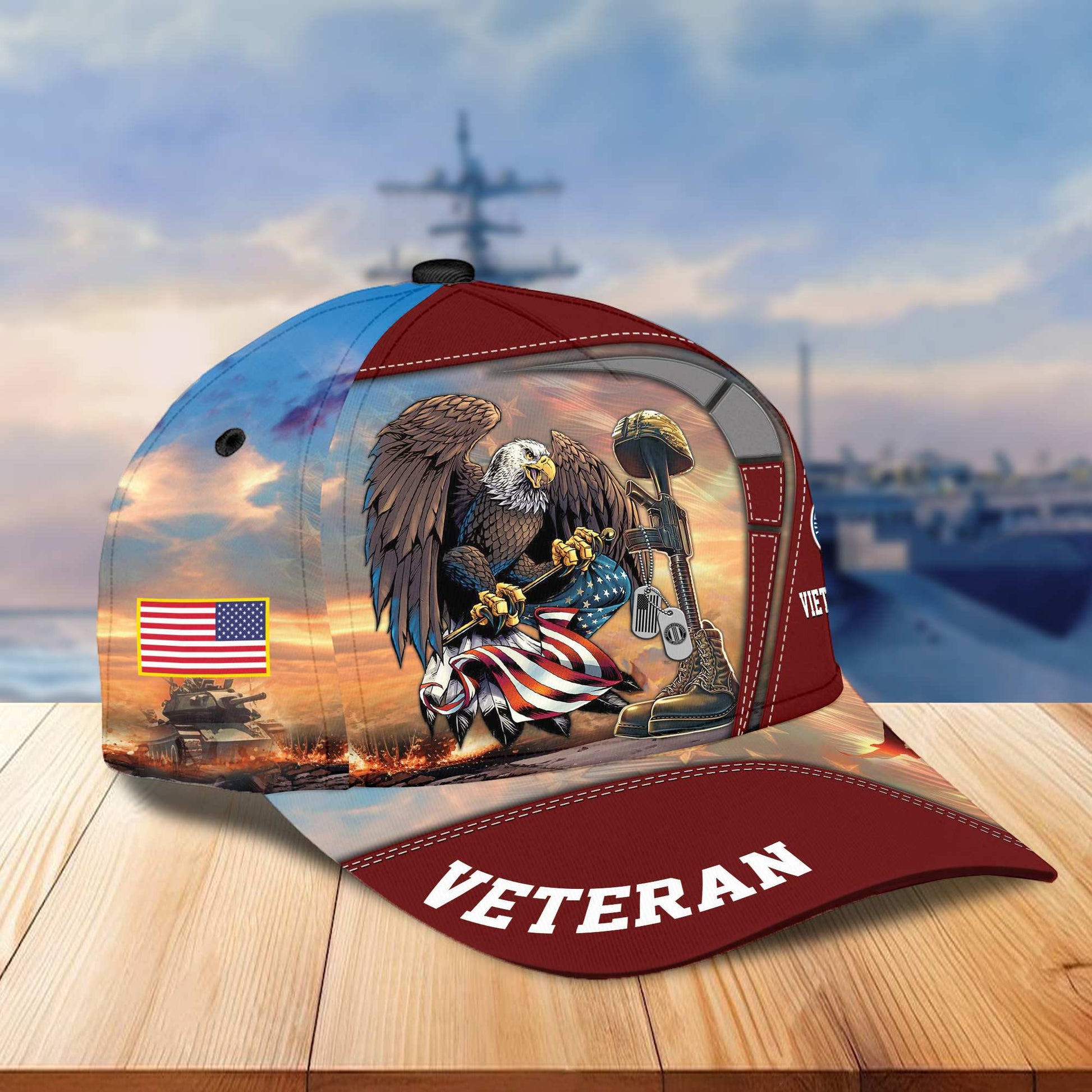 Premium US Veterans Baseball Hats BPVC100402, Gifts For US Veterans On Father's Day, Armed Forces Day, Independence Day, Veterans Day.