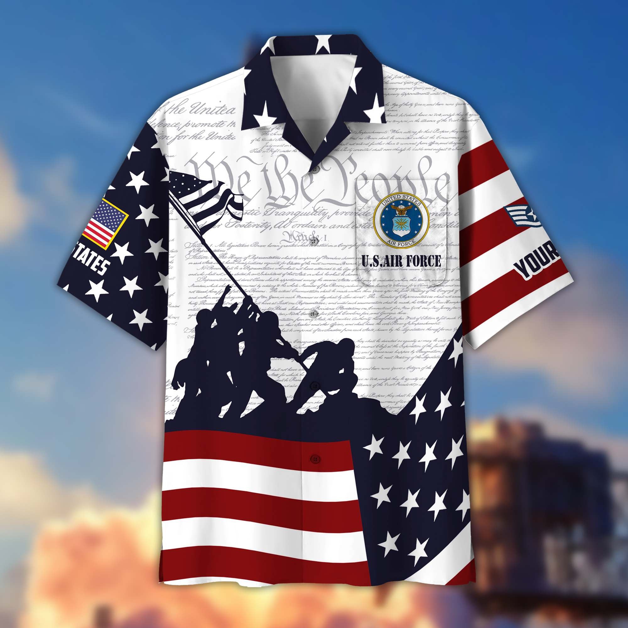 Premium Custom USAF Veteran Hawaiian Shirt VPVC403904, Gifts For Air Force Veteran, Best Gifts On Father's Day, Armed Forces Day, Independence Day, Veterans Day.