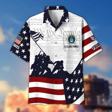Premium Custom USAF Veteran Hawaiian Shirt VPVC403904, Gifts For Air Force Veteran, Best Gifts On Father's Day, Armed Forces Day, Independence Day, Veterans Day.