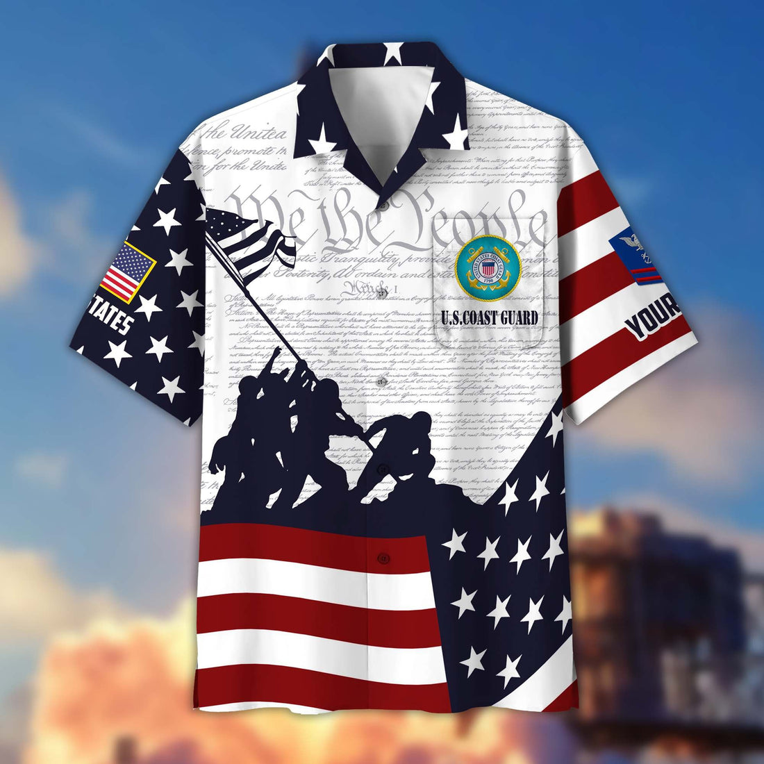 Premium Custom USCG Veteran Hawaiian Shirt VPVC403905, Gifts For Coast Guard Veteran, Best Gifts On Father's Day, Armed Forces Day, Independence Day, Veterans Day.