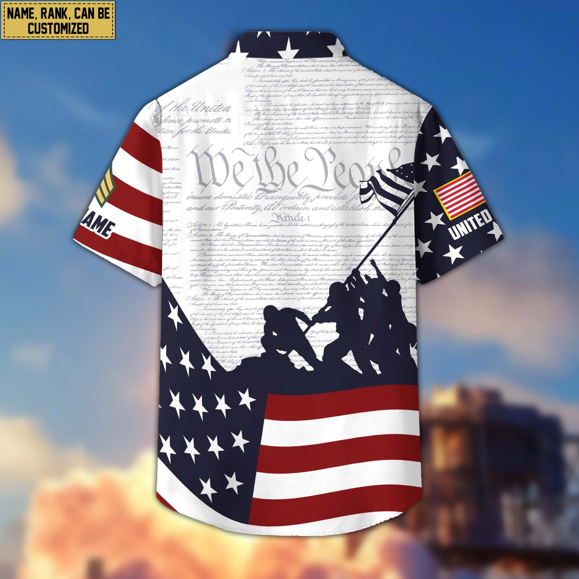 Premium Custom US Veteran Hawaiian Shirt VPVC403907, Gifts For US Veteran, Best Gifts On Father's Day, Armed Forces Day, Independence Day, Veterans Day.