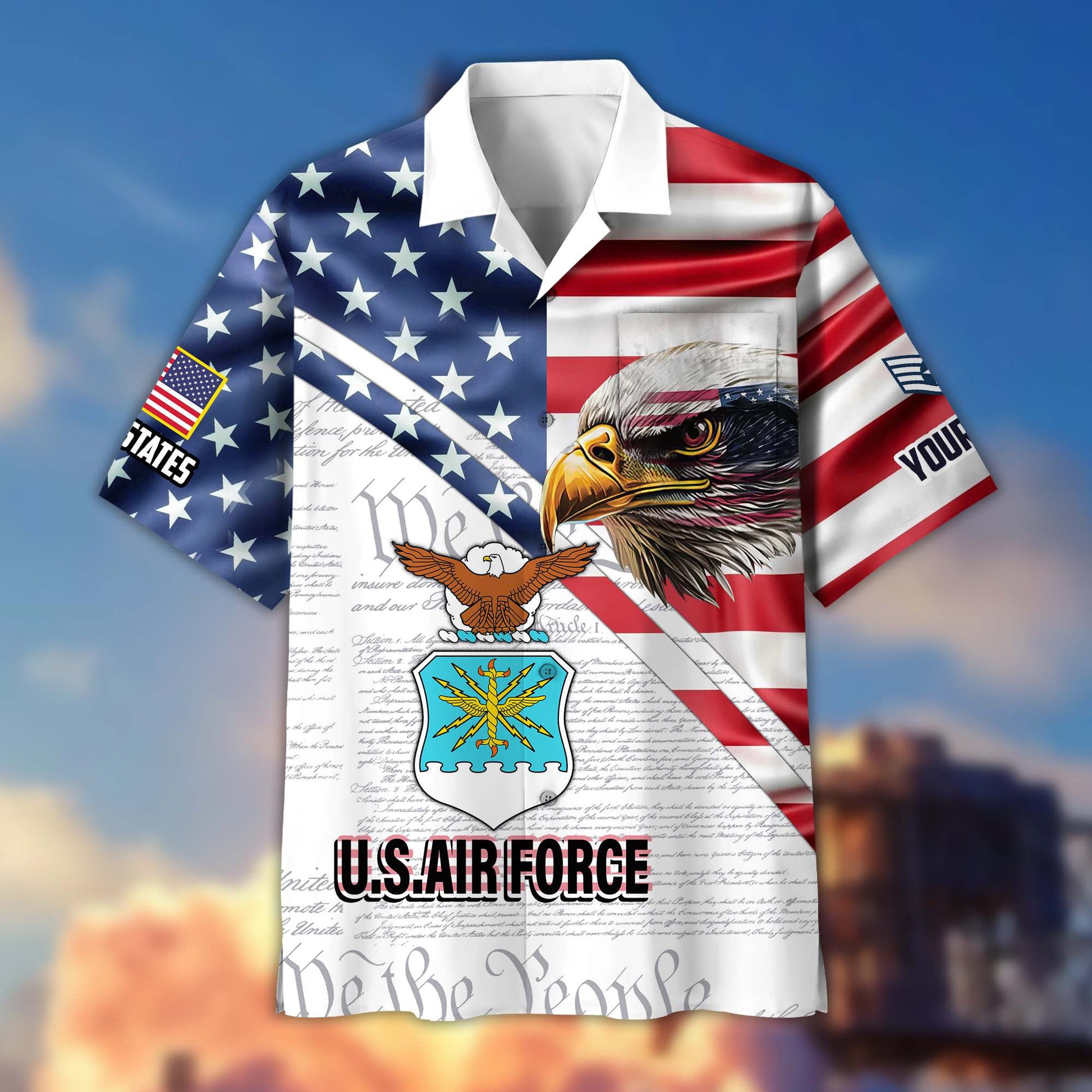 Premium Custom USAF Veteran Hawaiian Shirt VPVC404004, Gifts For Air Force Veteran, Best Gifts On Father's Day, Armed Forces Day, Independence Day, Veterans Day.