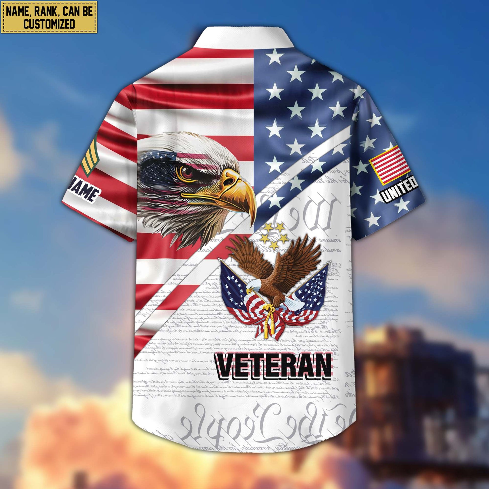 Premium Custom US Veteran Hawaiian Shirt VPVC404007, Gifts For US Veteran, Best Gifts On Father's Day, Armed Forces Day, Independence Day, Veterans Day.