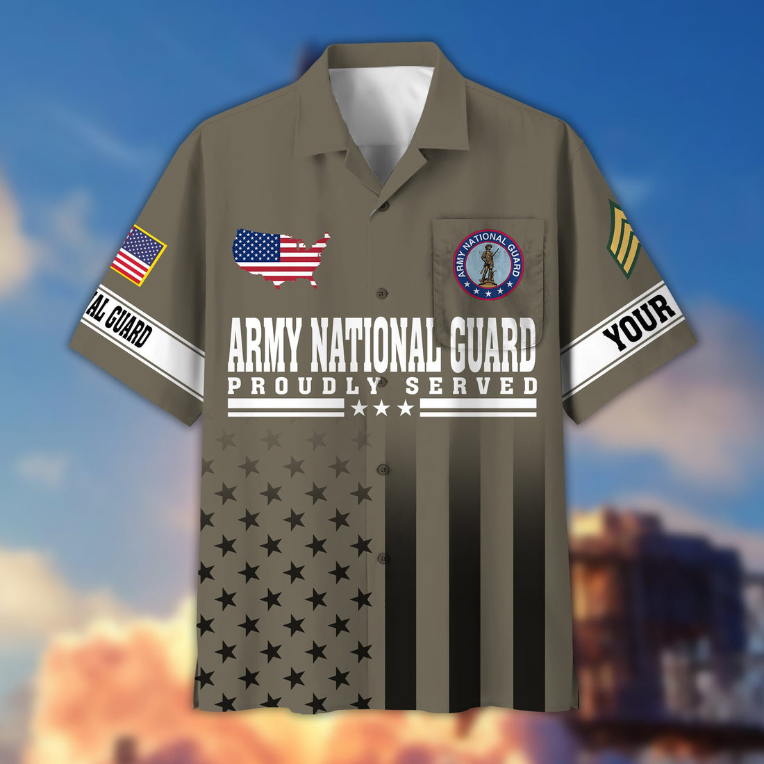 Premium Custom Army National Guard Hawaiian Shirt VPVC404108, Gifts For Army National Guard Veteran, Best Gifts On Father's Day, Armed Forces Day, Independence Day, Veterans Day.