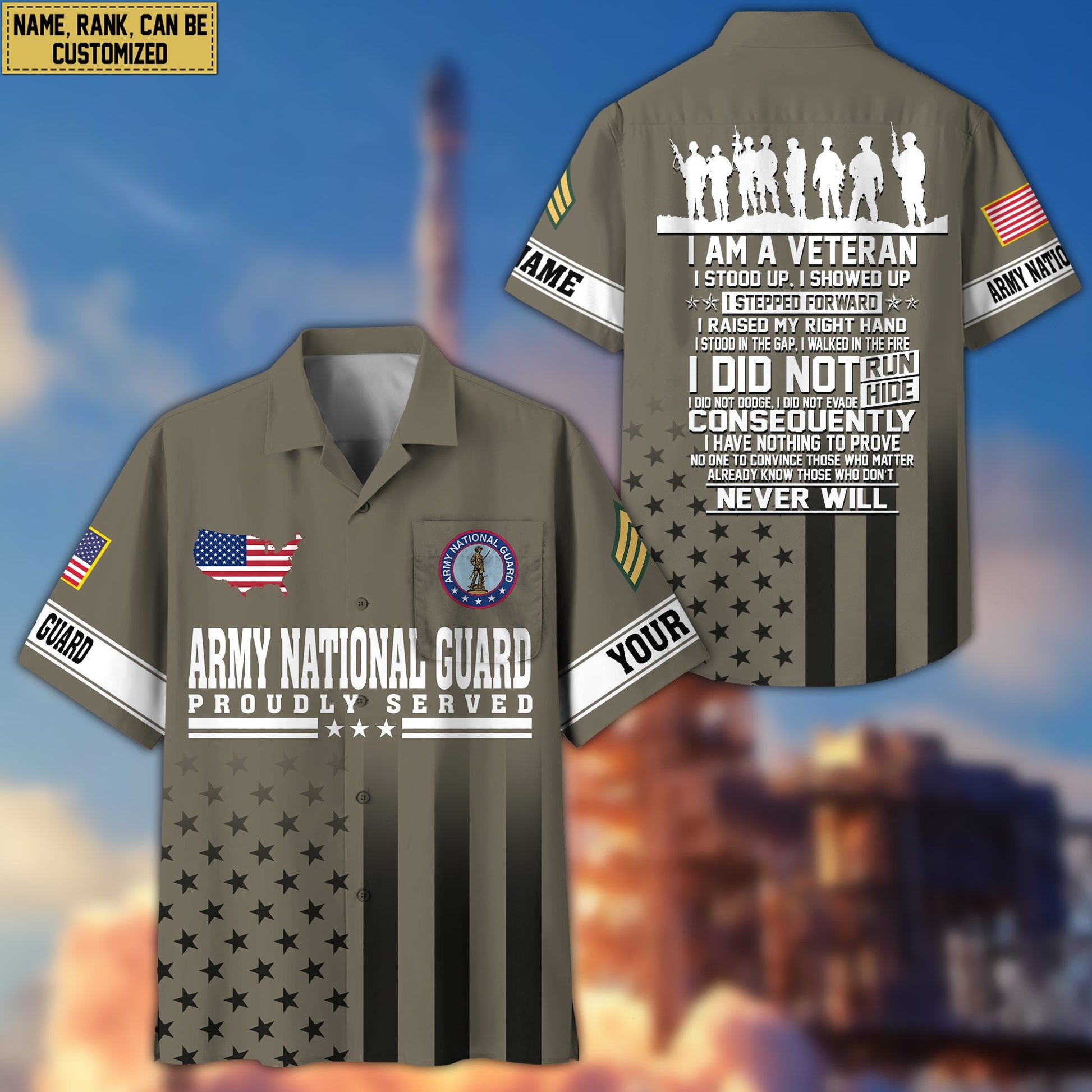Premium Custom Army National Guard Hawaiian Shirt VPVC404108, Gifts For Army National Guard Veteran, Best Gifts On Father's Day, Armed Forces Day, Independence Day, Veterans Day.