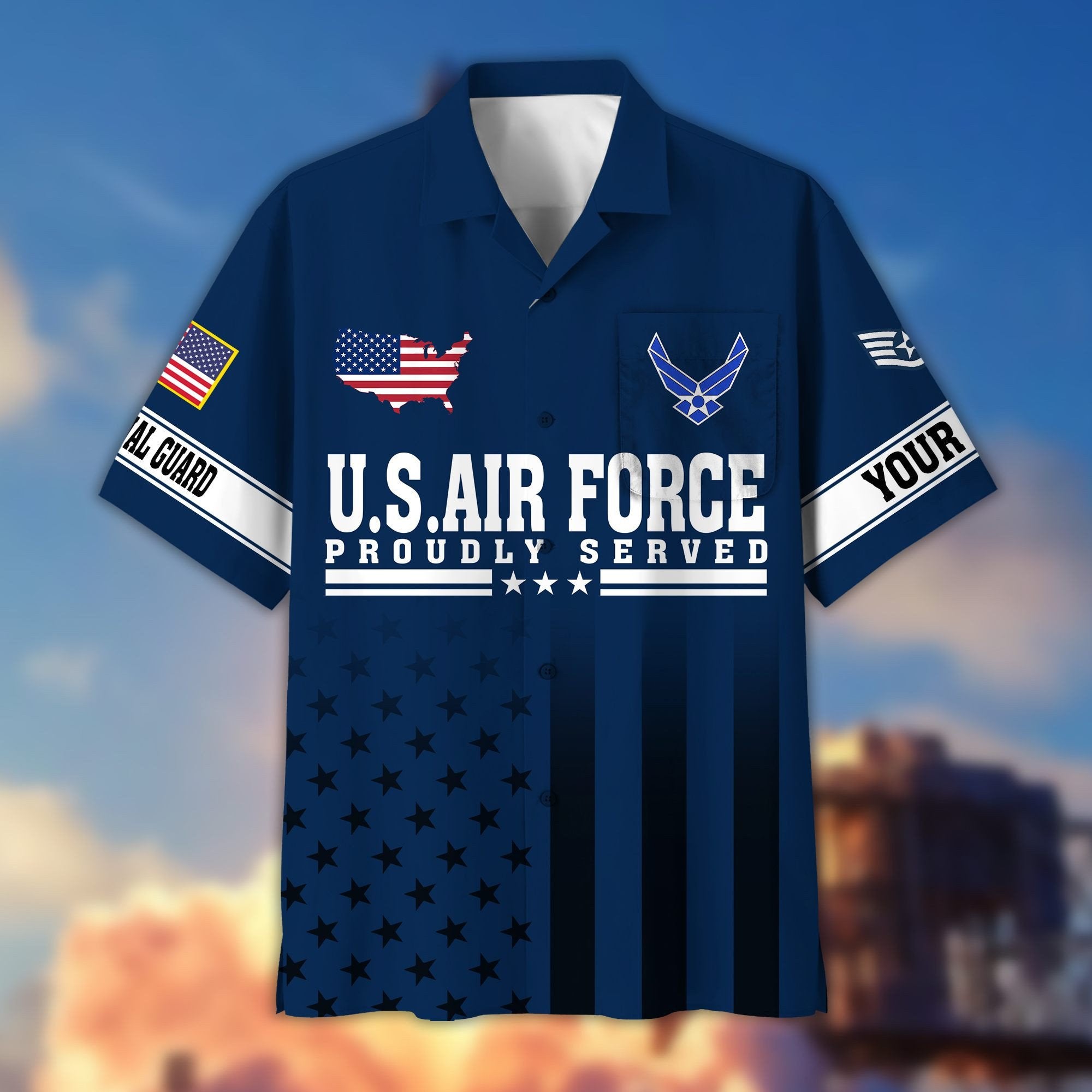Premium Custom USAF Veteran Hawaiian Shirt VPVC404112, Gifts For Air Force Veteran, Best Gifts On Father's Day, Armed Forces Day, Independence Day, Veterans Day.