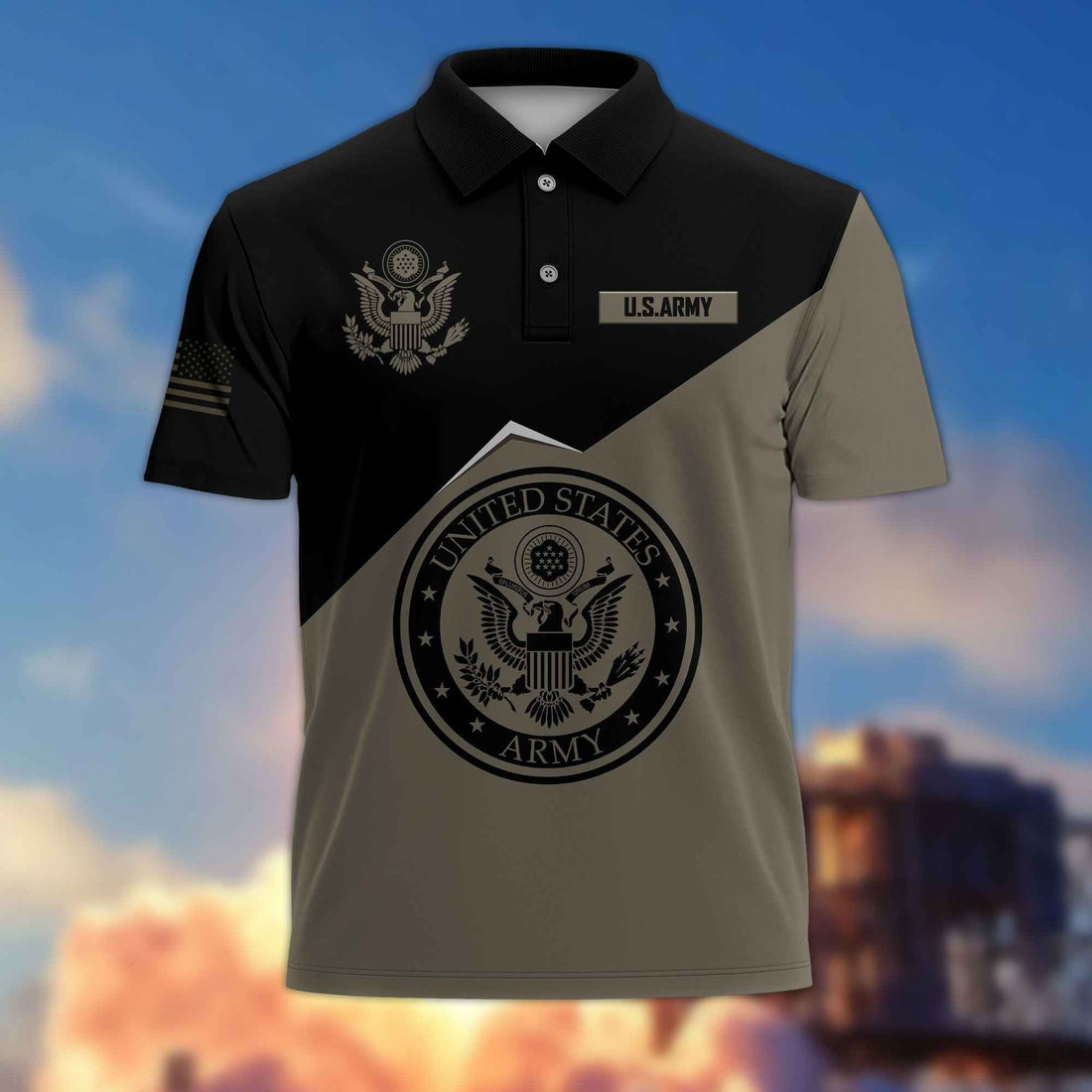 Unique US Army Polo Shirt VPVC216810, Gifts For Army Veteran, Best Gifts On Father's Day, Independence Day, Veterans Day.