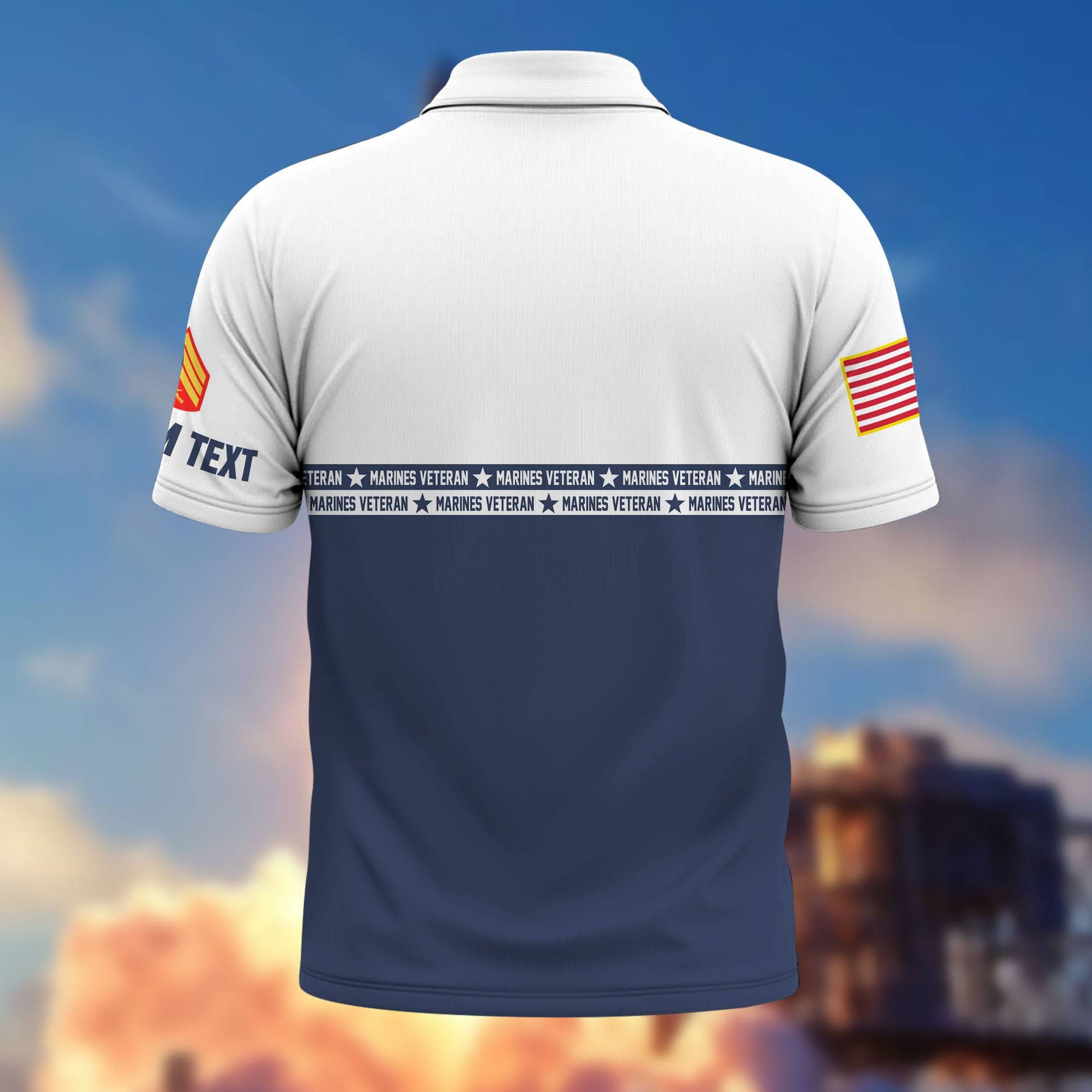 USMC Custom Polo Shirt VPVC216903, Gifts For Marine Veteran, Best Gifts On Father's Day, Armed Forces Day, Independence Day, Veterans Day.