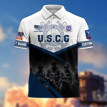 USCG Custom Polo Shirt VPVC217305, Gifts For Coast Guard Veteran, Best Gifts On Father's Day, Armed Forces Day, Independence Day, Veterans Day.