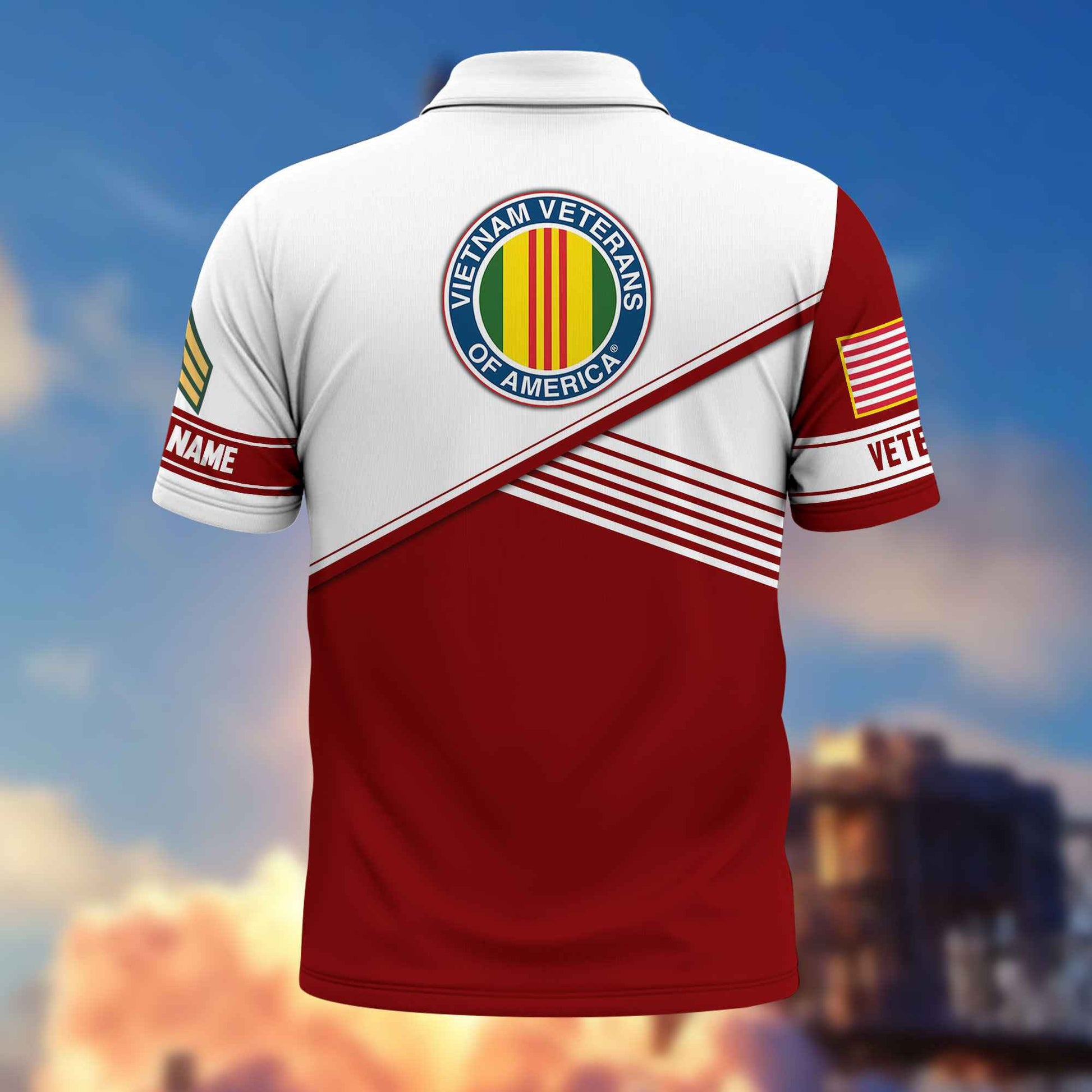 Premium Vietnam Veteran Polo Shirt VPVC217406, Custom Name, Rank, Gifts For Vietnam Veteran, Best Gifts On Father's Day, Armed Forces Day, Independence Day, Veterans Day.