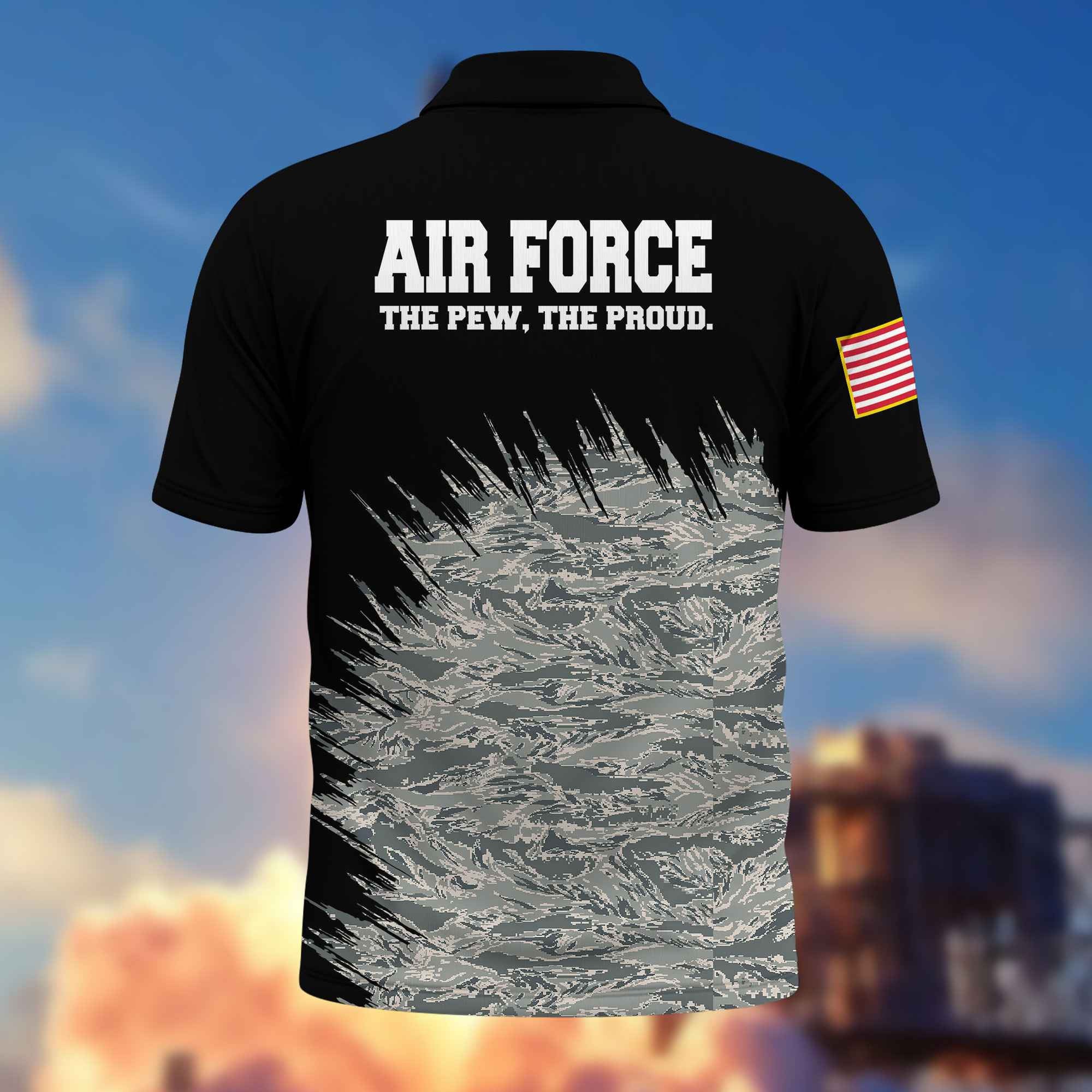 Unique USAF Polo Shirt VPVC217704, Gifts For Air Force Veteran, Best Gifts On Father's Day, Independence Day, Veterans Day.