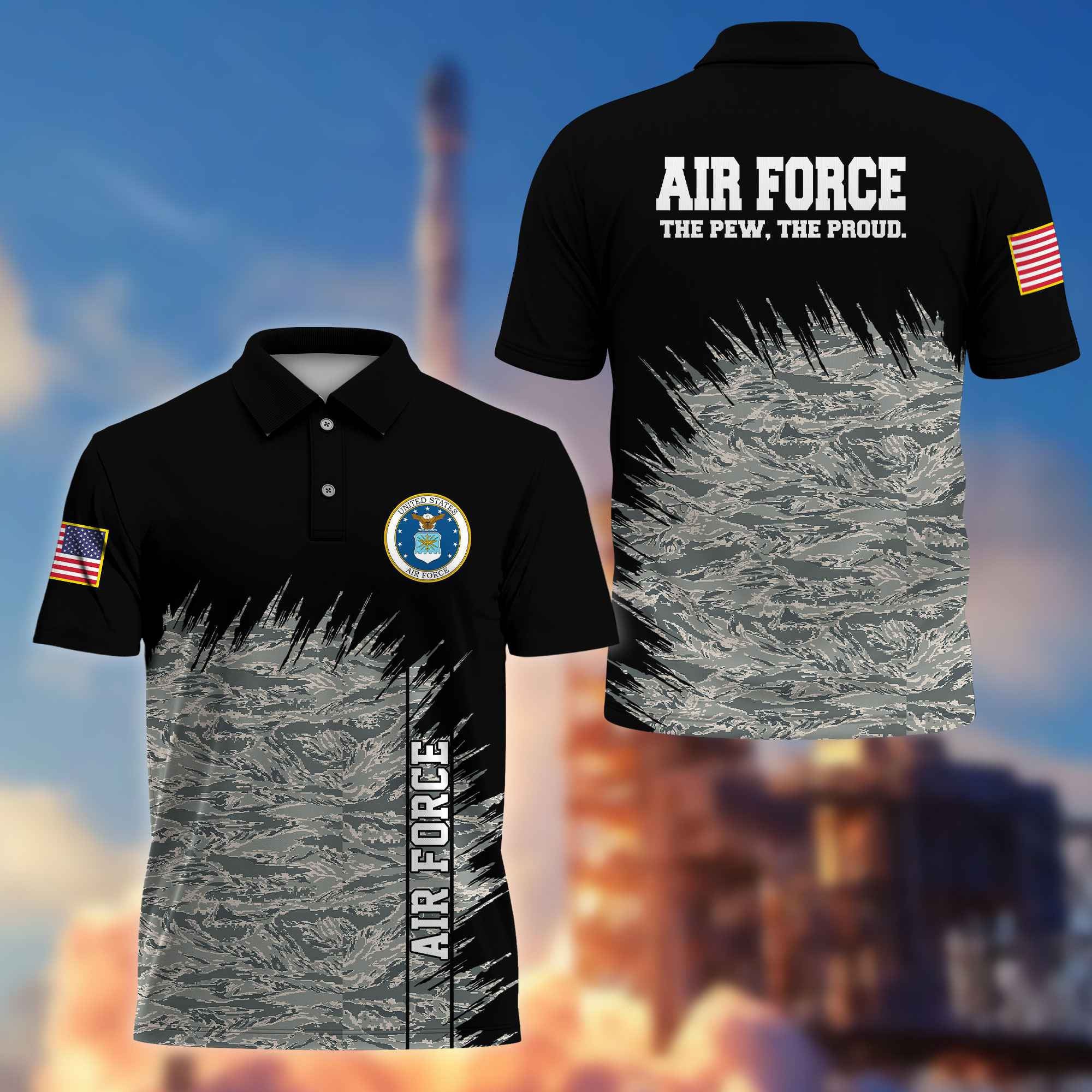 Unique USAF Polo Shirt VPVC217704, Gifts For Air Force Veteran, Best Gifts On Father's Day, Independence Day, Veterans Day.