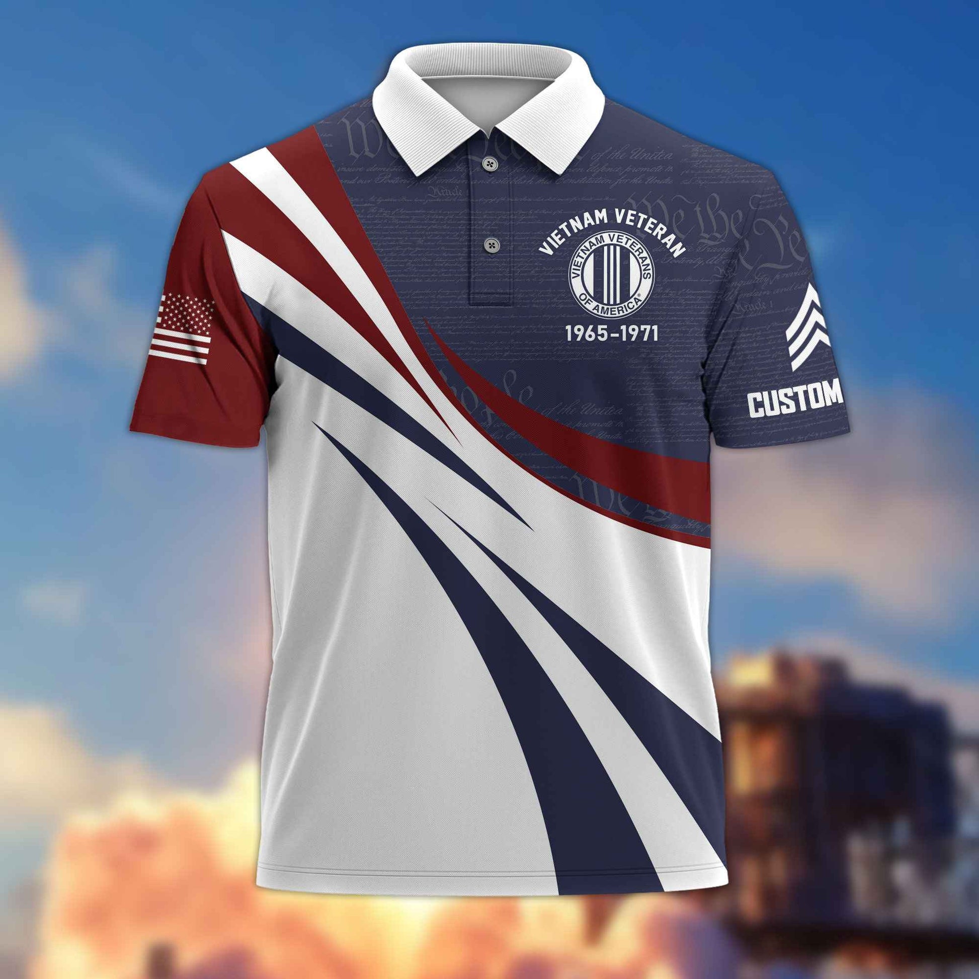 Premium Vietnam Veteran Polo Shirt VPVC217906, Custom Name, Rank, Year, Gifts For Vietnam Veteran, Best Gifts On Father's Day, Armed Forces Day, Independence Day, Veterans Day.