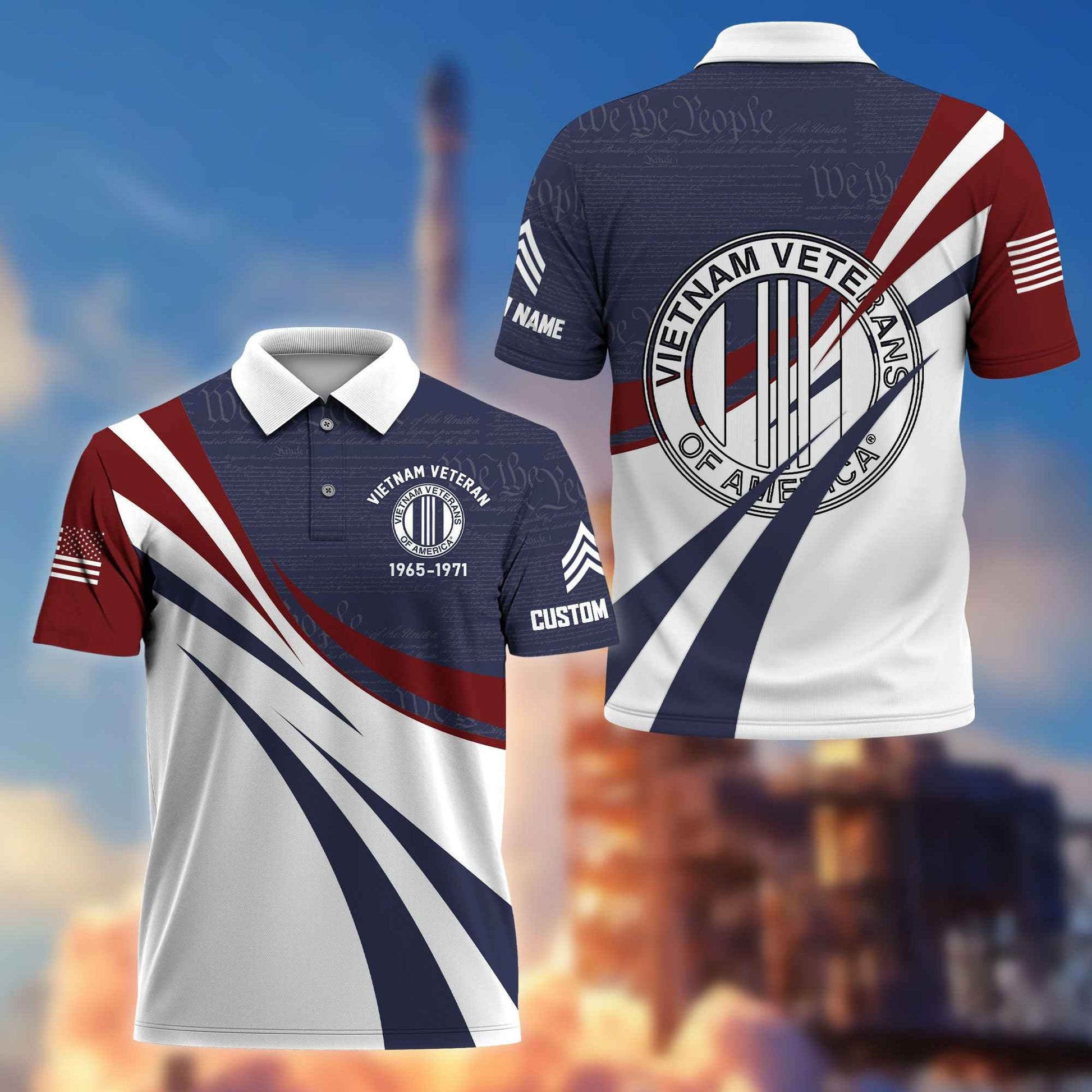 Premium Vietnam Veteran Polo Shirt VPVC217906, Custom Name, Rank, Year, Gifts For Vietnam Veteran, Best Gifts On Father's Day, Armed Forces Day, Independence Day, Veterans Day.