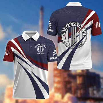 Premium Vietnam Veteran Polo Shirt VPVC217906, Custom Name, Rank, Year, Gifts For Vietnam Veteran, Best Gifts On Father's Day, Armed Forces Day, Independence Day, Veterans Day.