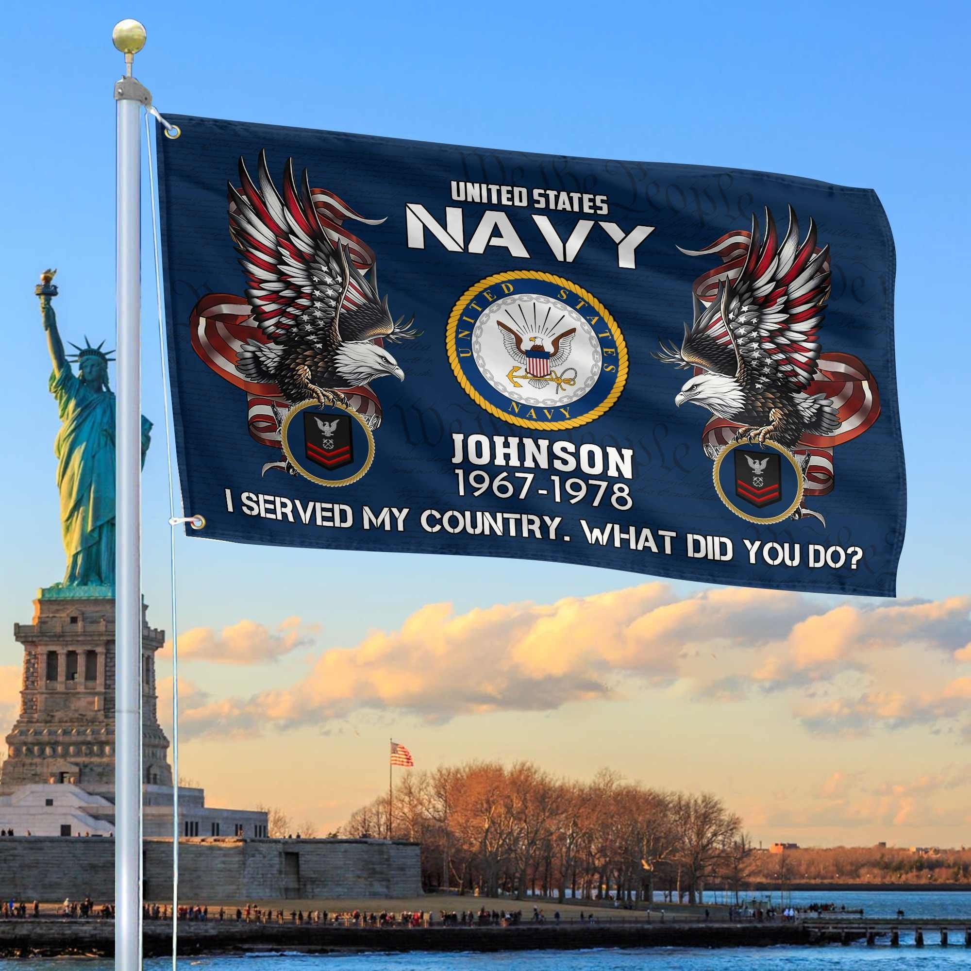 Premium Custom US Navy Grommet Flag VPVC108402, Gifts For Navy Veteran, Gifts For Dad, For Husband, Best Gifts On Father's Day, Armed Forces Day, Independence Day, Veterans Day.