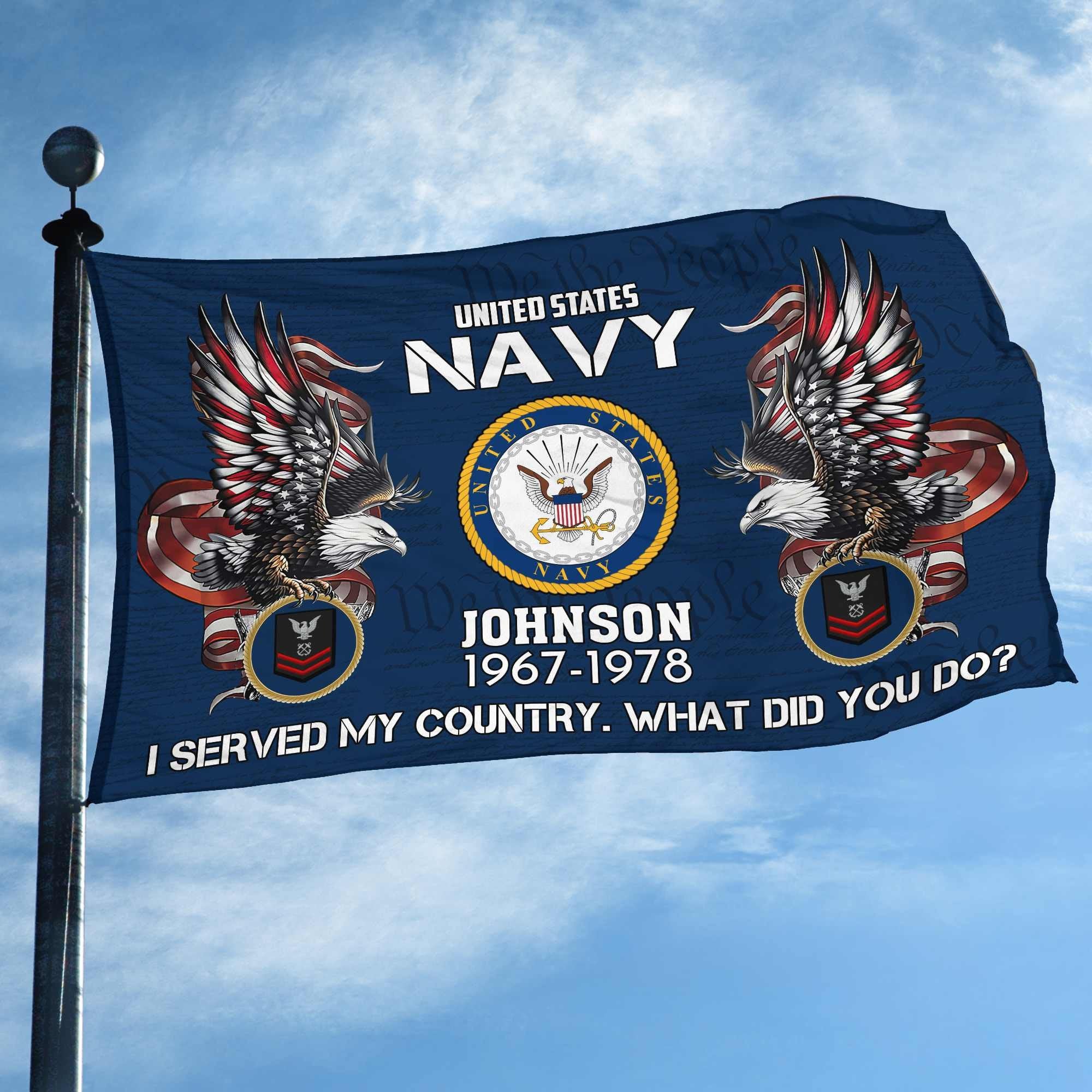 Premium Custom US Navy Grommet Flag VPVC108402, Gifts For Navy Veteran, Gifts For Dad, For Husband, Best Gifts On Father's Day, Armed Forces Day, Independence Day, Veterans Day.