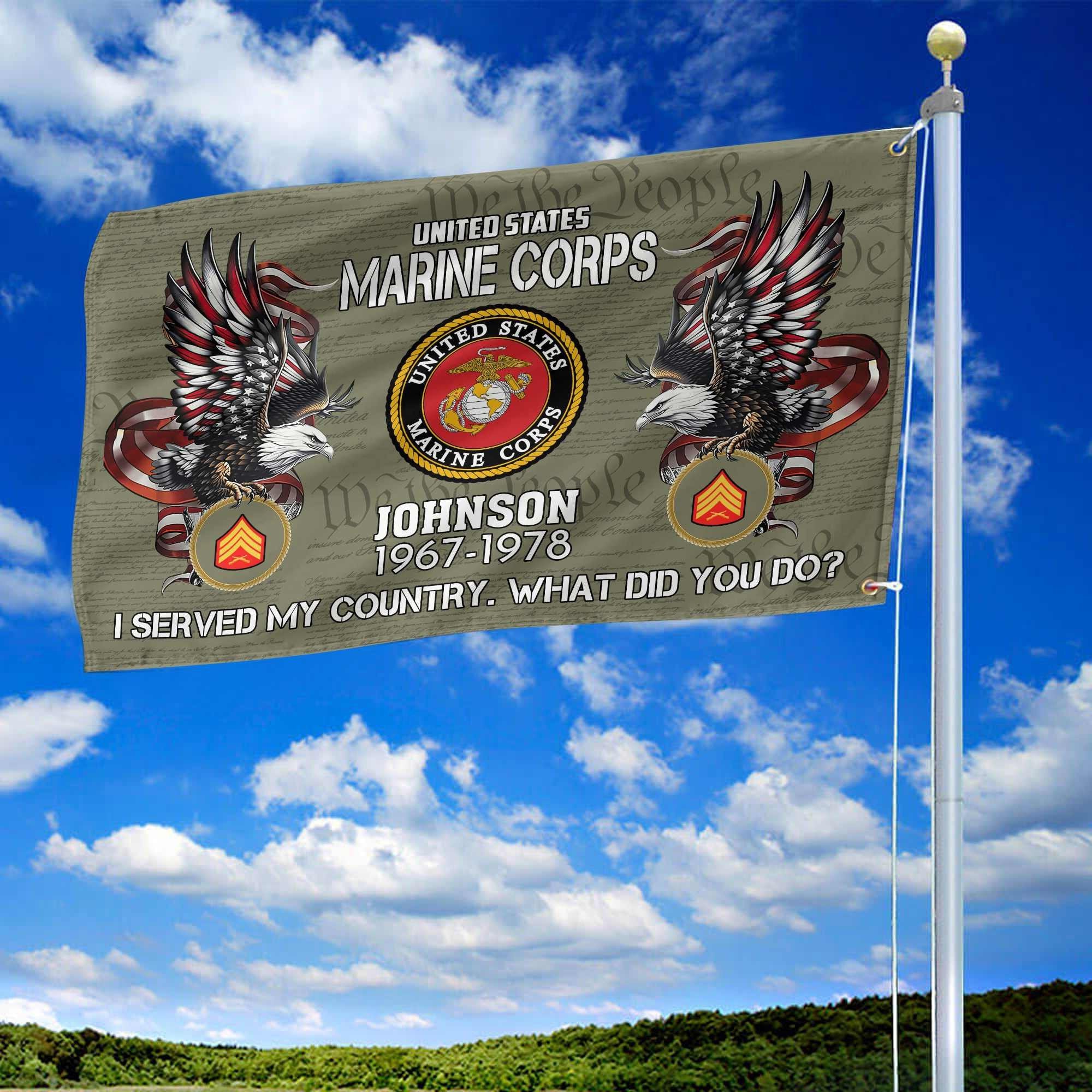 Premium Custom USMC Grommet Flag VPVC108411, Gifts For Marine Veteran, Gifts For Dad, For Husband, Best Gifts On Father's Day, Armed Forces Day, Independence Day, Veterans Day.