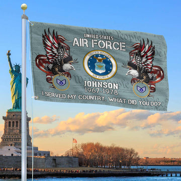 Premium Custom USAF Grommet Flag VPVC108404, Gifts For Air Force Veteran, Gifts For Dad, For Husband, Best Gifts On Father's Day, Armed Forces Day, Independence Day, Veterans Day.