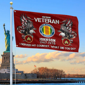 Premium Custom Vietnam Veteran Grommet Flag VPVC108406, Gifts For Vietnam Veteran, Gifts For Dad, For Husband, Best Gifts On Father's Day, Armed Forces Day, Independence Day, Veterans Day.