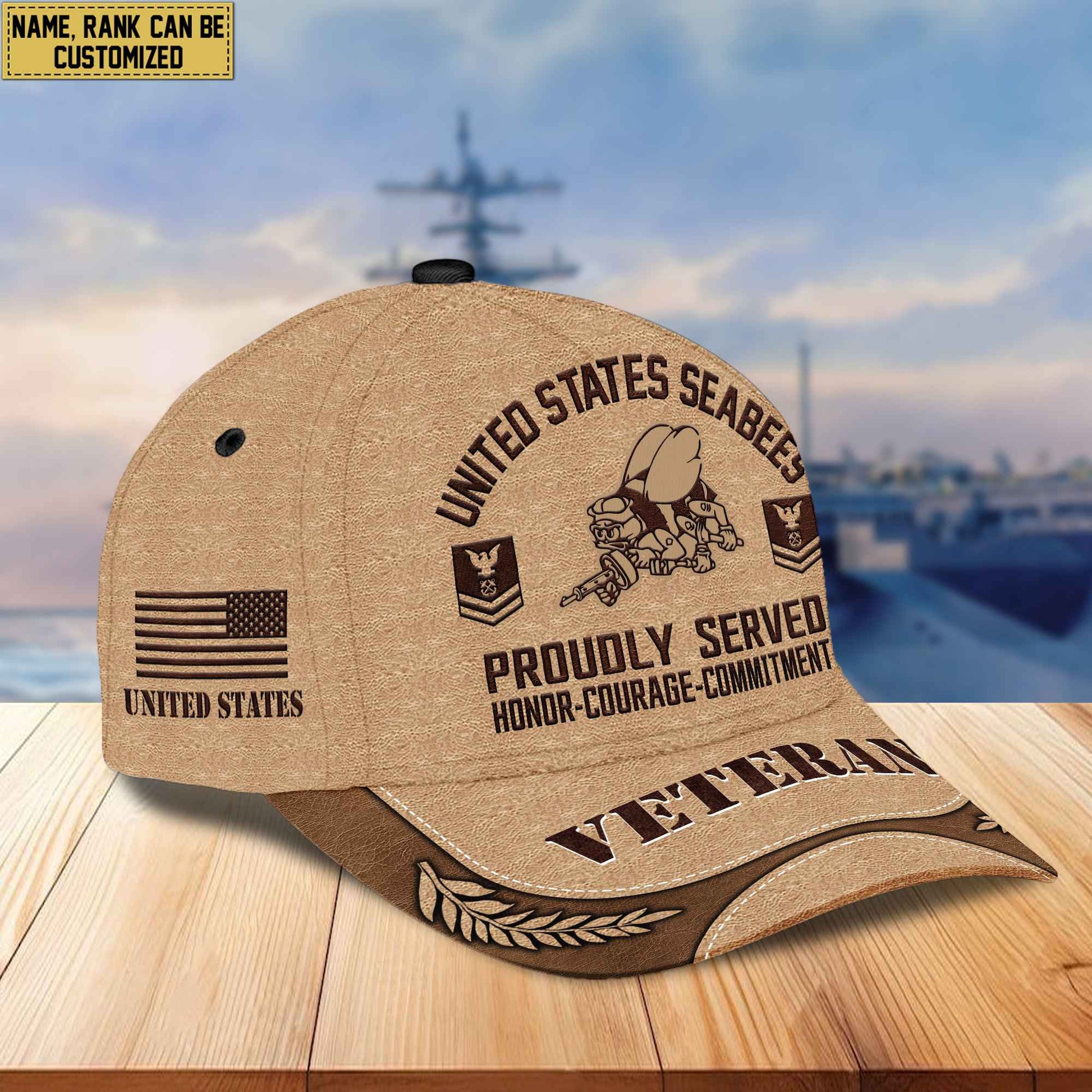 Premium US Veterans Baseball Hats BPVC230401, Custom Name, Rank, Gifts For US Veterans On Father's Day, Armed Forces Day, Independence Day, Veterans Day.