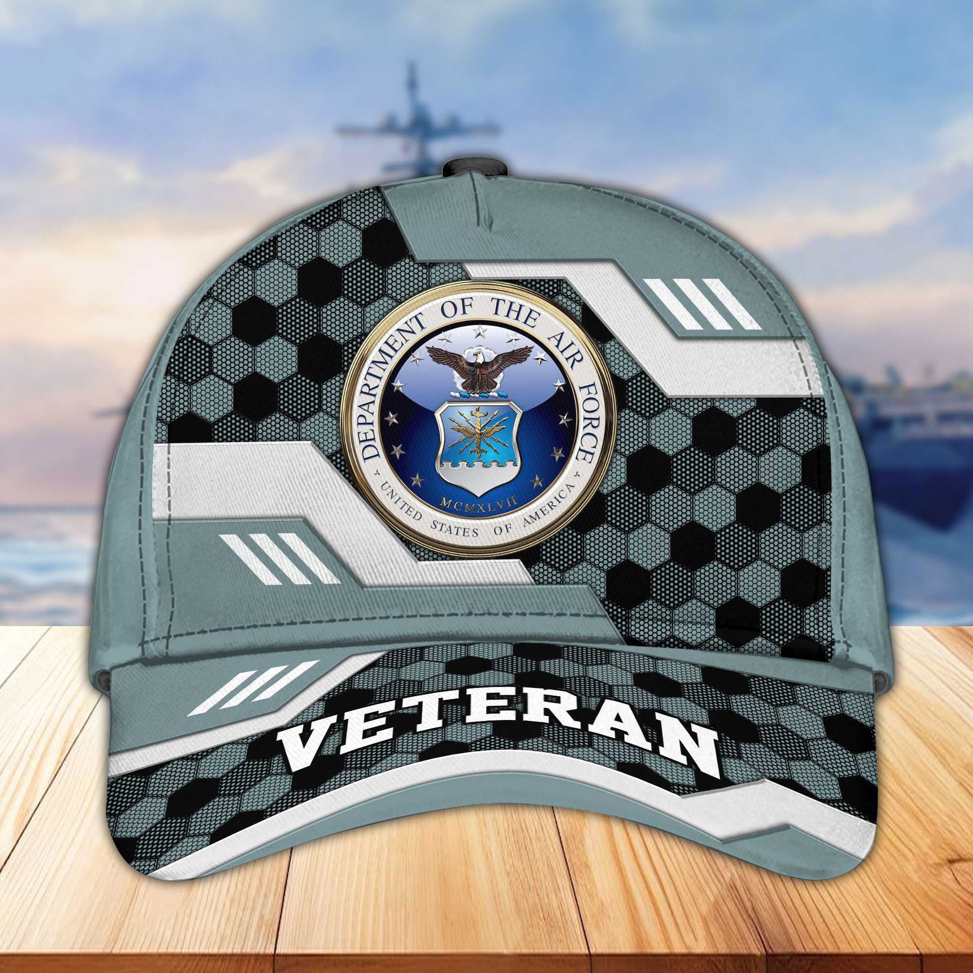 Premium US Veterans Baseball Hats BPHN220411, Gifts For US Veterans On Father's Day, Armed Forces Day, Independence Day, Veterans Day.