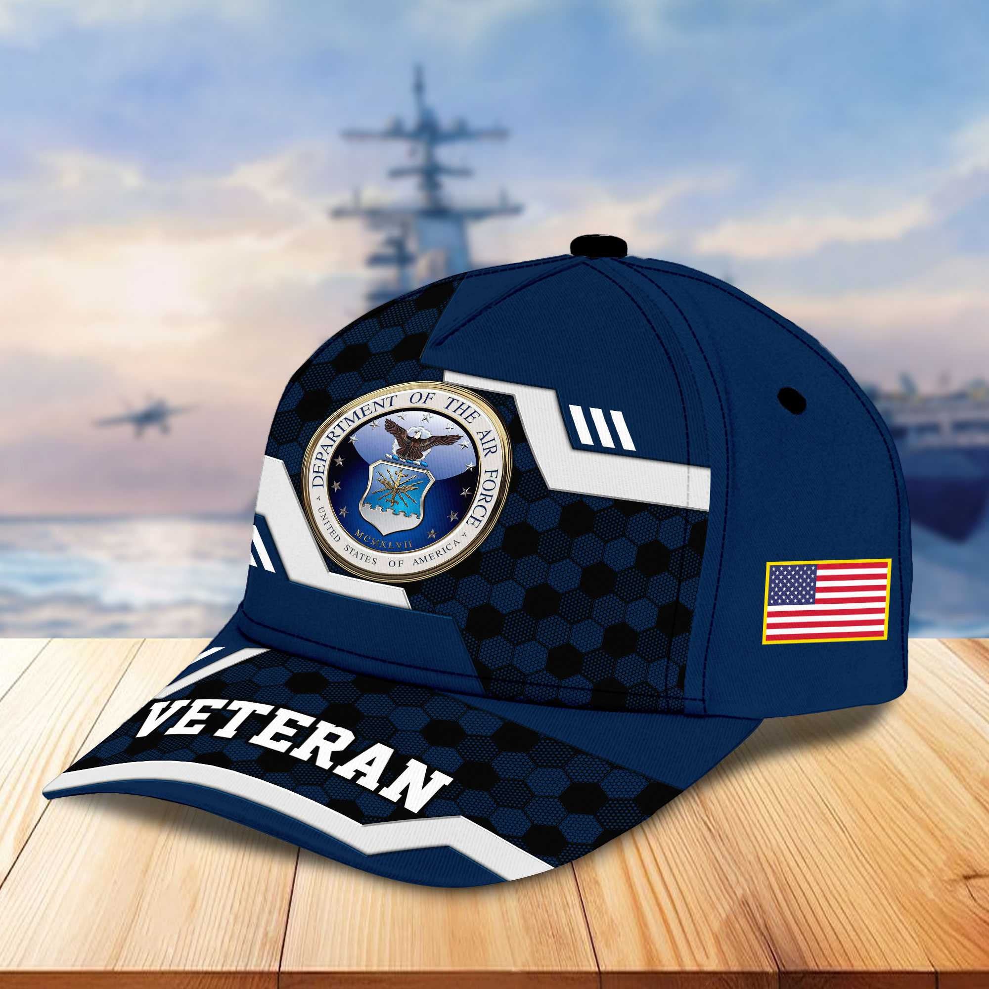 Premium US Veterans Baseball Hats BPHN220411, Gifts For US Veterans On Father's Day, Armed Forces Day, Independence Day, Veterans Day.
