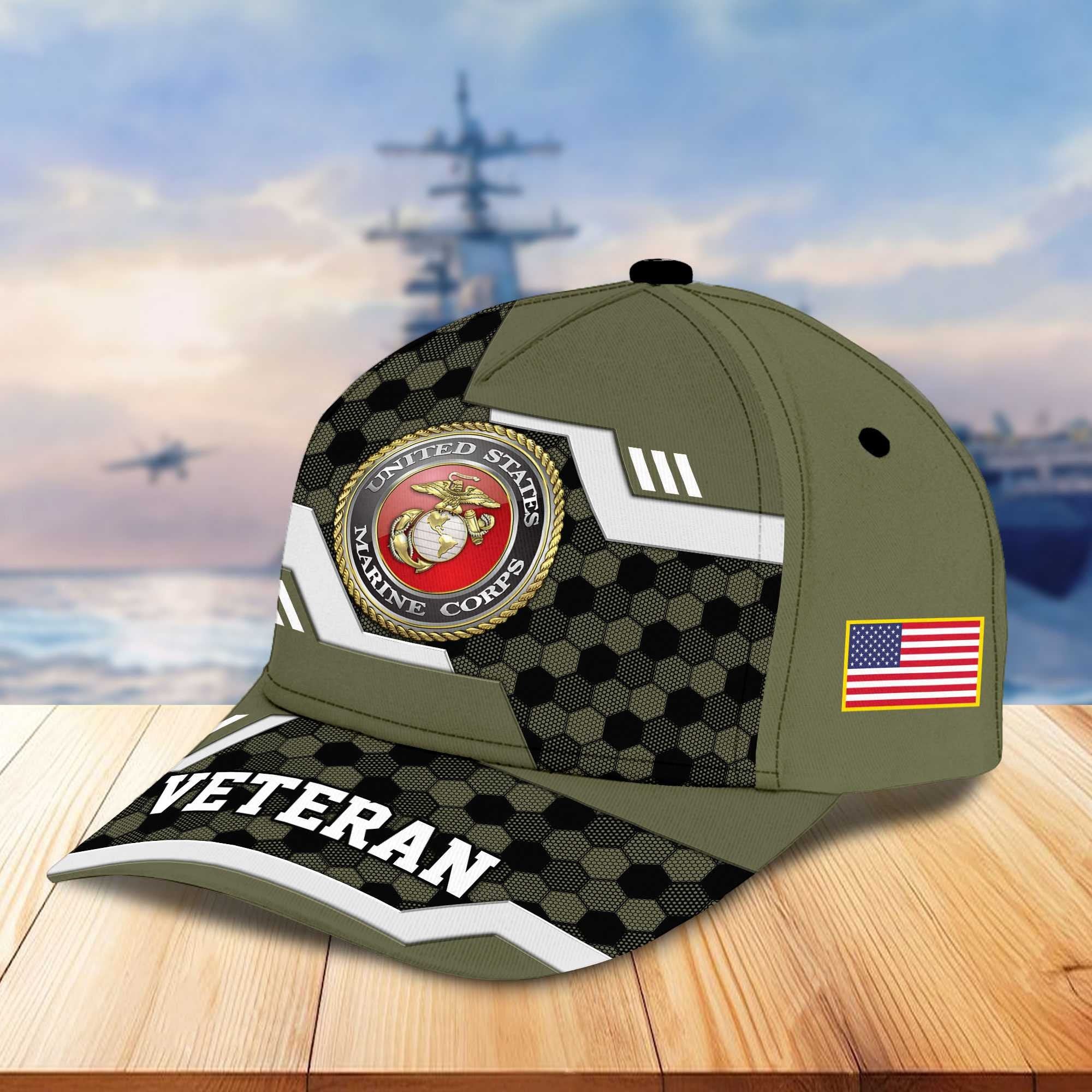 Premium US Veterans Baseball Hats BPHN220411, Gifts For US Veterans On Father's Day, Armed Forces Day, Independence Day, Veterans Day.