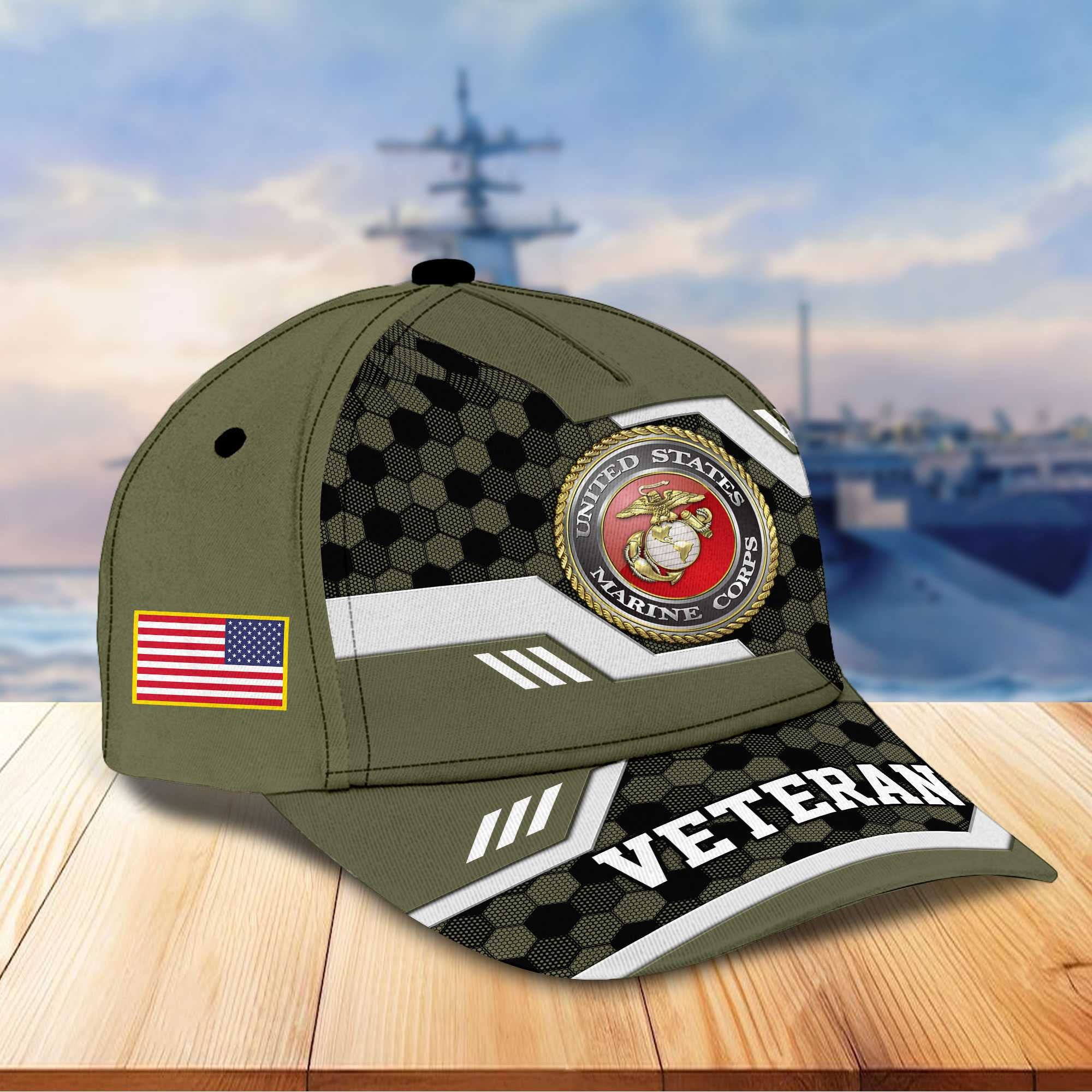 Premium US Veterans Baseball Hats BPHN220411, Gifts For US Veterans On Father's Day, Armed Forces Day, Independence Day, Veterans Day.