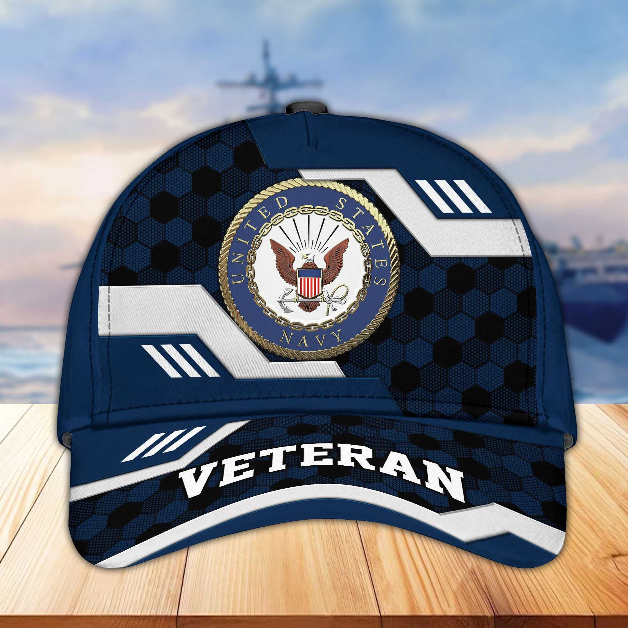 Premium US Veterans Baseball Hats BPHN220411, Gifts For US Veterans On Father's Day, Armed Forces Day, Independence Day, Veterans Day.