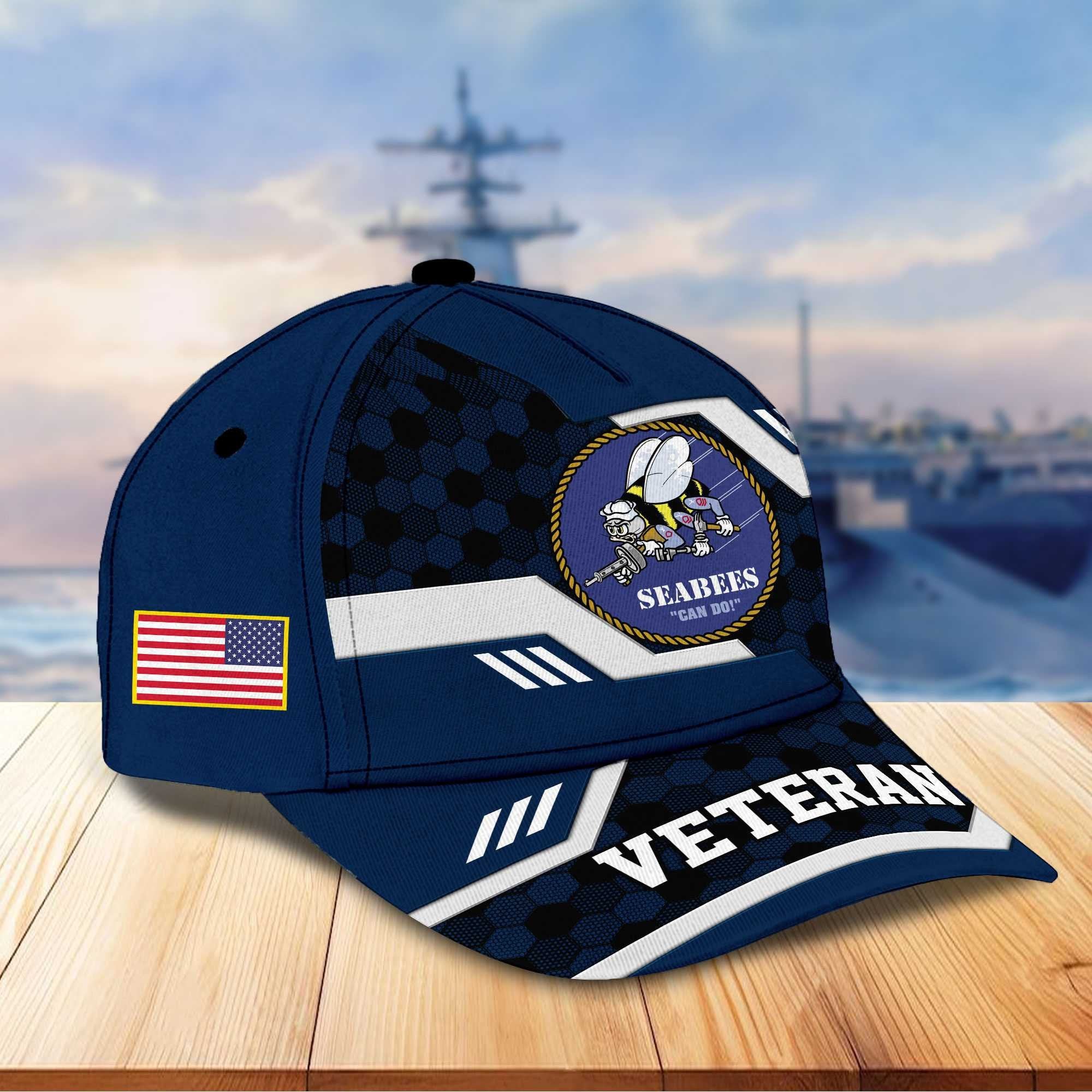 Premium US Veterans Baseball Hats BPHN220411, Gifts For US Veterans On Father's Day, Armed Forces Day, Independence Day, Veterans Day.