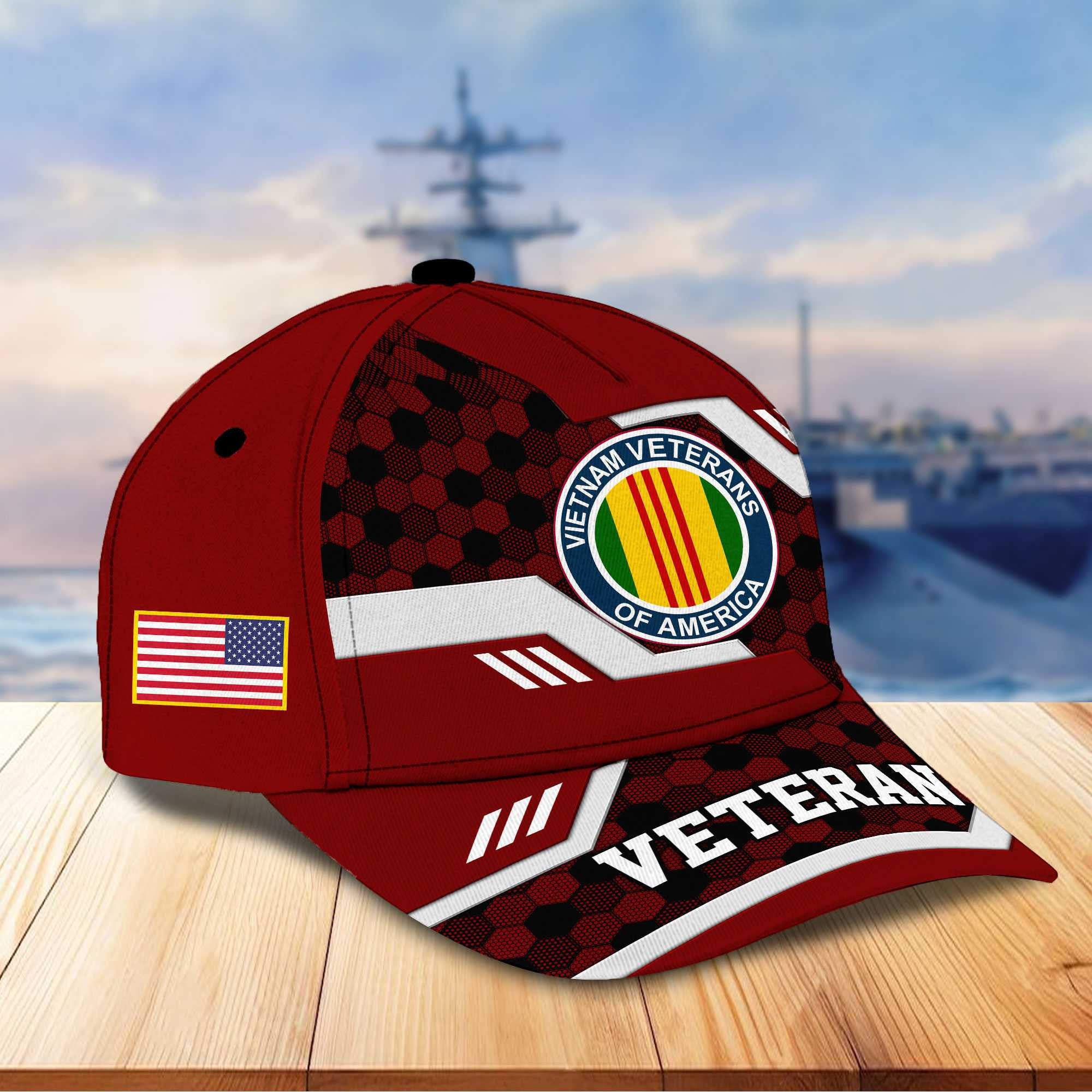 Premium US Veterans Baseball Hats BPHN220411, Gifts For US Veterans On Father's Day, Armed Forces Day, Independence Day, Veterans Day.