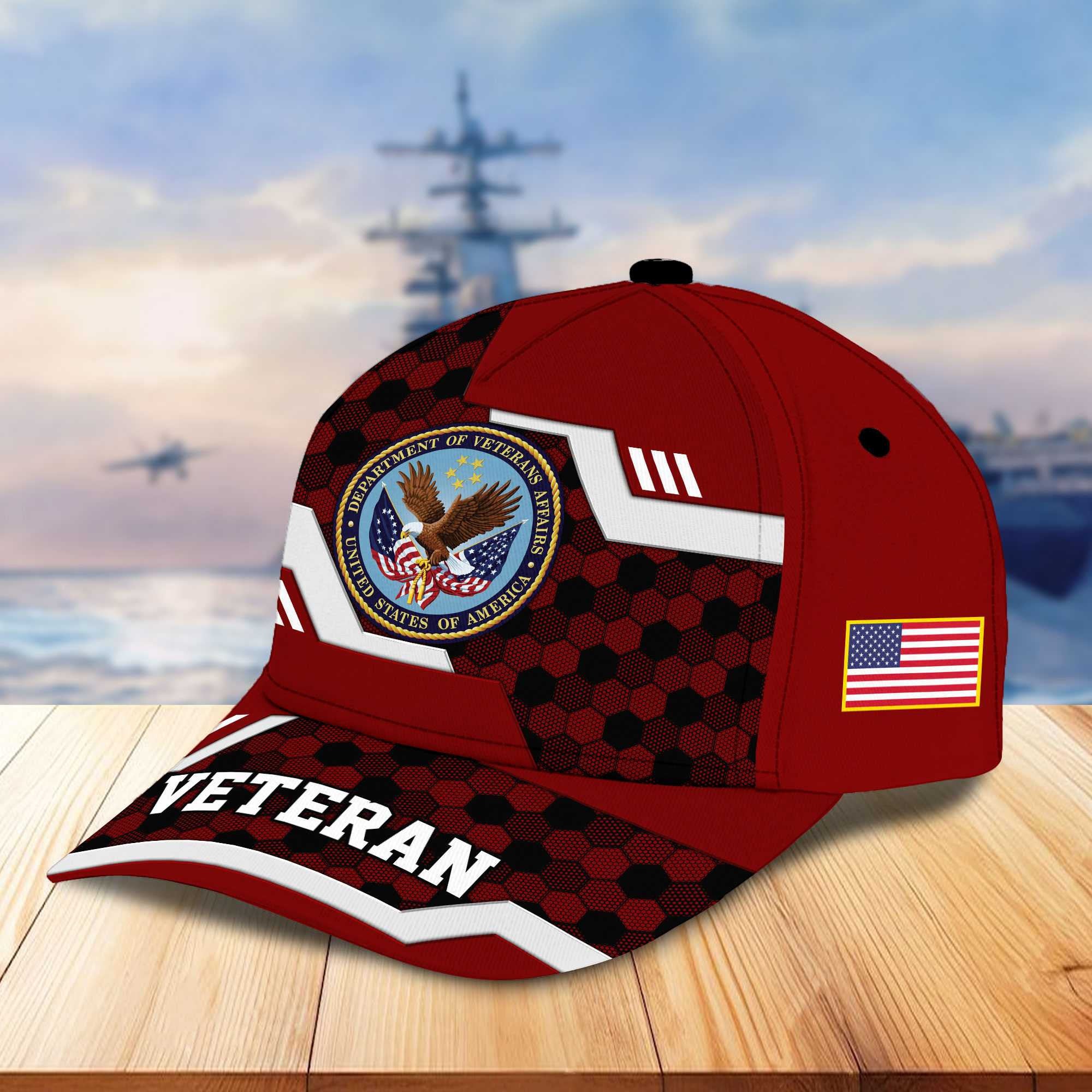 Premium US Veterans Baseball Hats BPHN220411, Gifts For US Veterans On Father's Day, Armed Forces Day, Independence Day, Veterans Day.