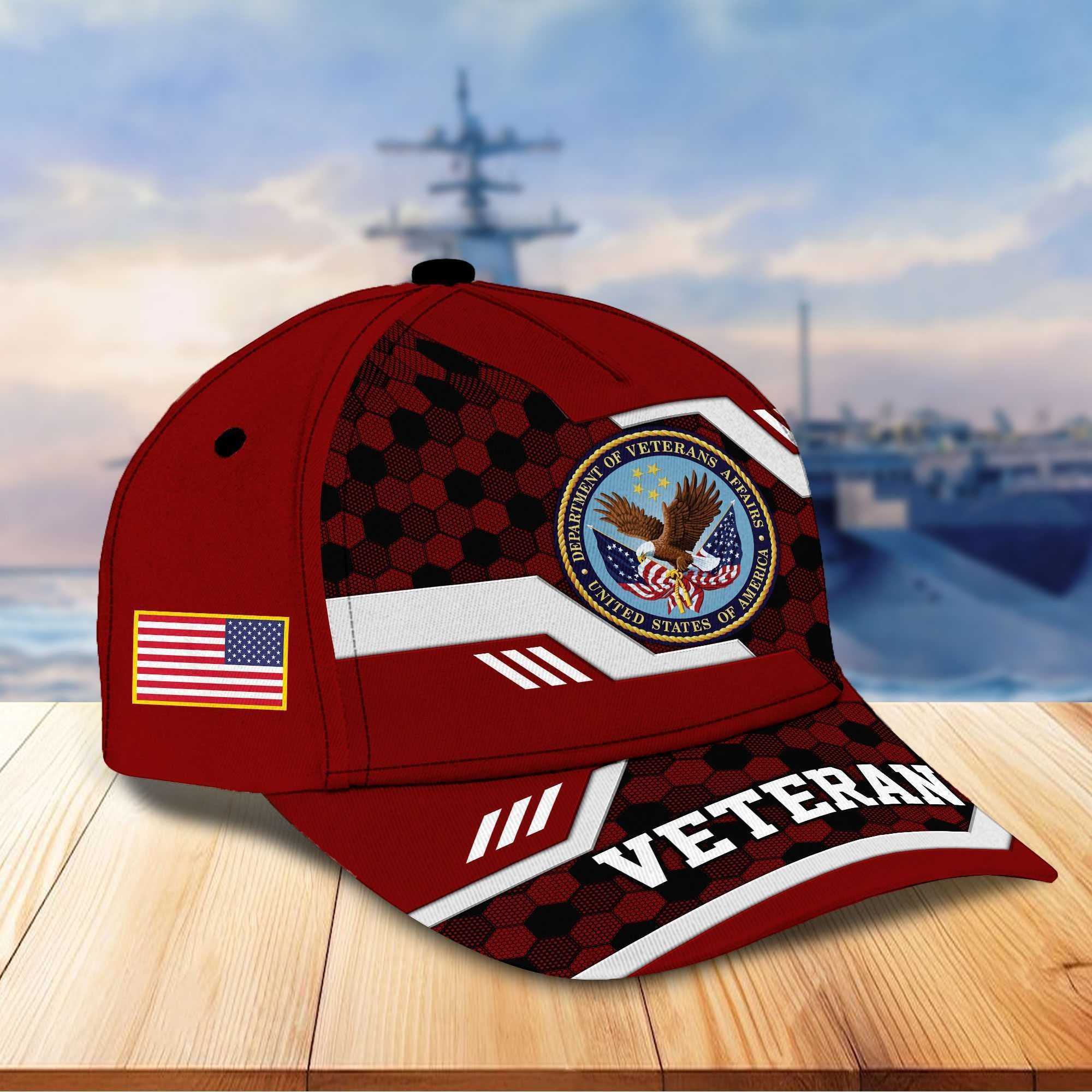 Premium US Veterans Baseball Hats BPHN220411, Gifts For US Veterans On Father's Day, Armed Forces Day, Independence Day, Veterans Day.