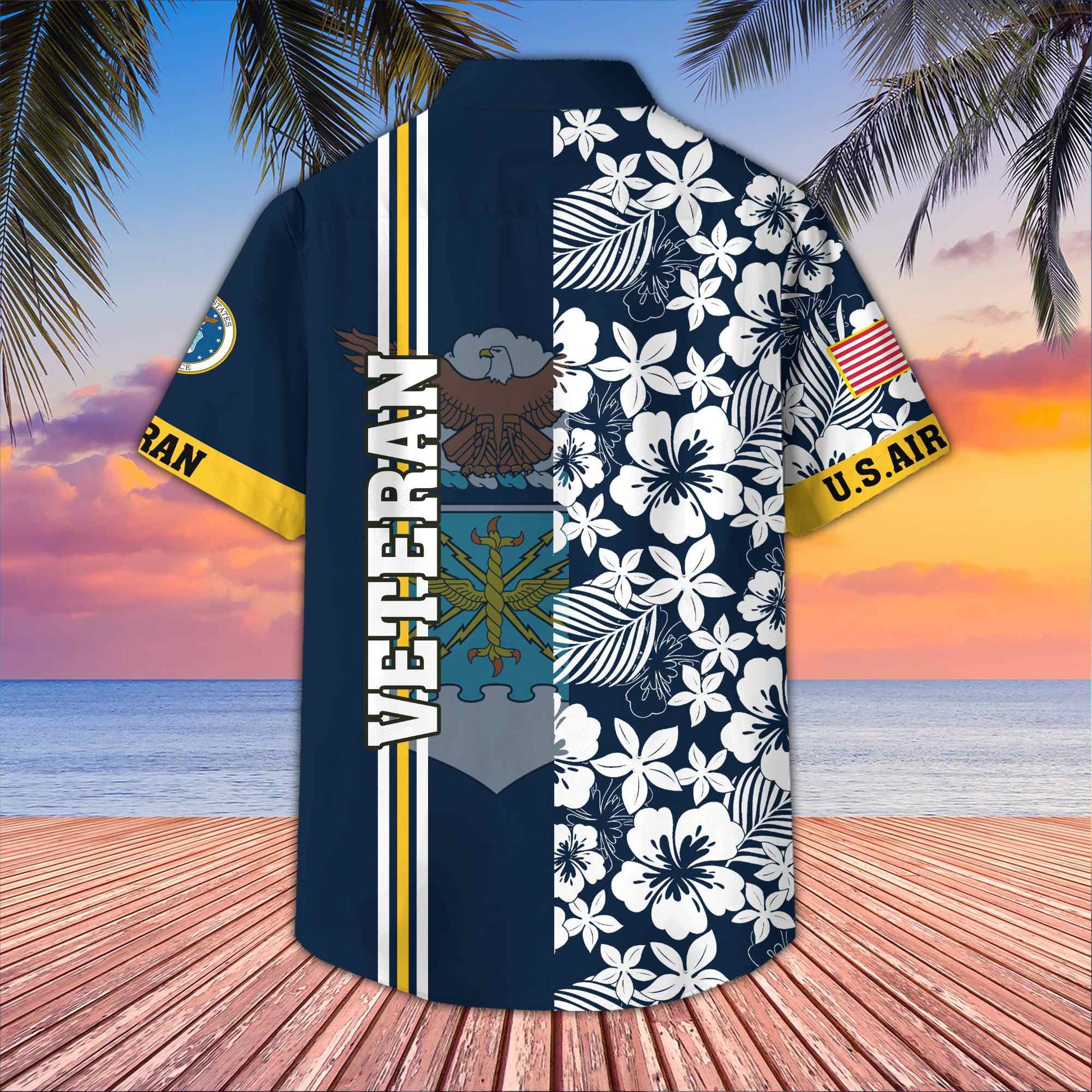 Premium US Veterans Hawaiian Shirt With Pocket BPVC230402, Gifts For US Veterans, Gifts On Memorial Day, Father's Day, Armed Forces Day, Veterans Day.