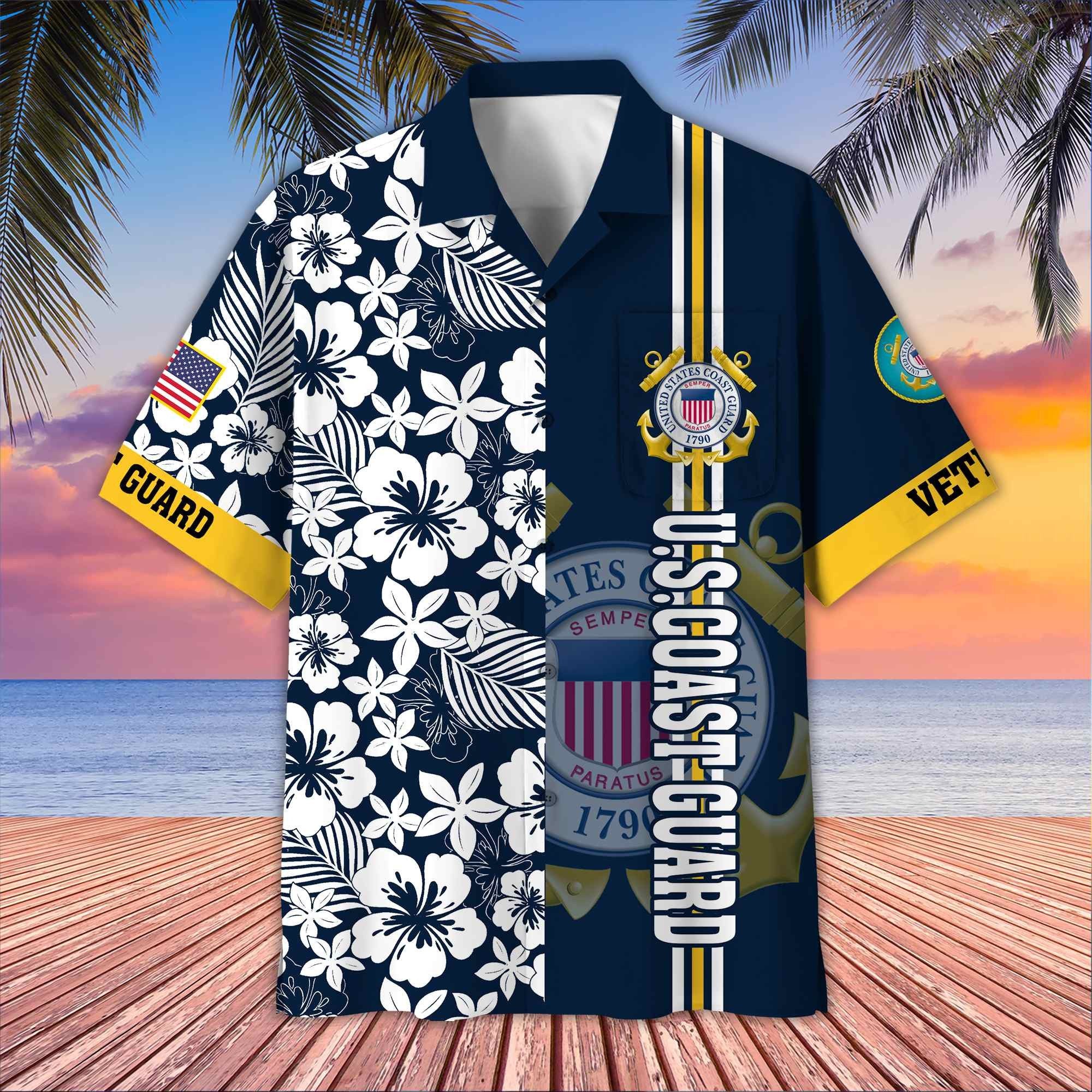 Premium US Veterans Hawaiian Shirt With Pocket BPVC230402, Gifts For US Veterans, Gifts On Memorial Day, Father's Day, Armed Forces Day, Veterans Day.