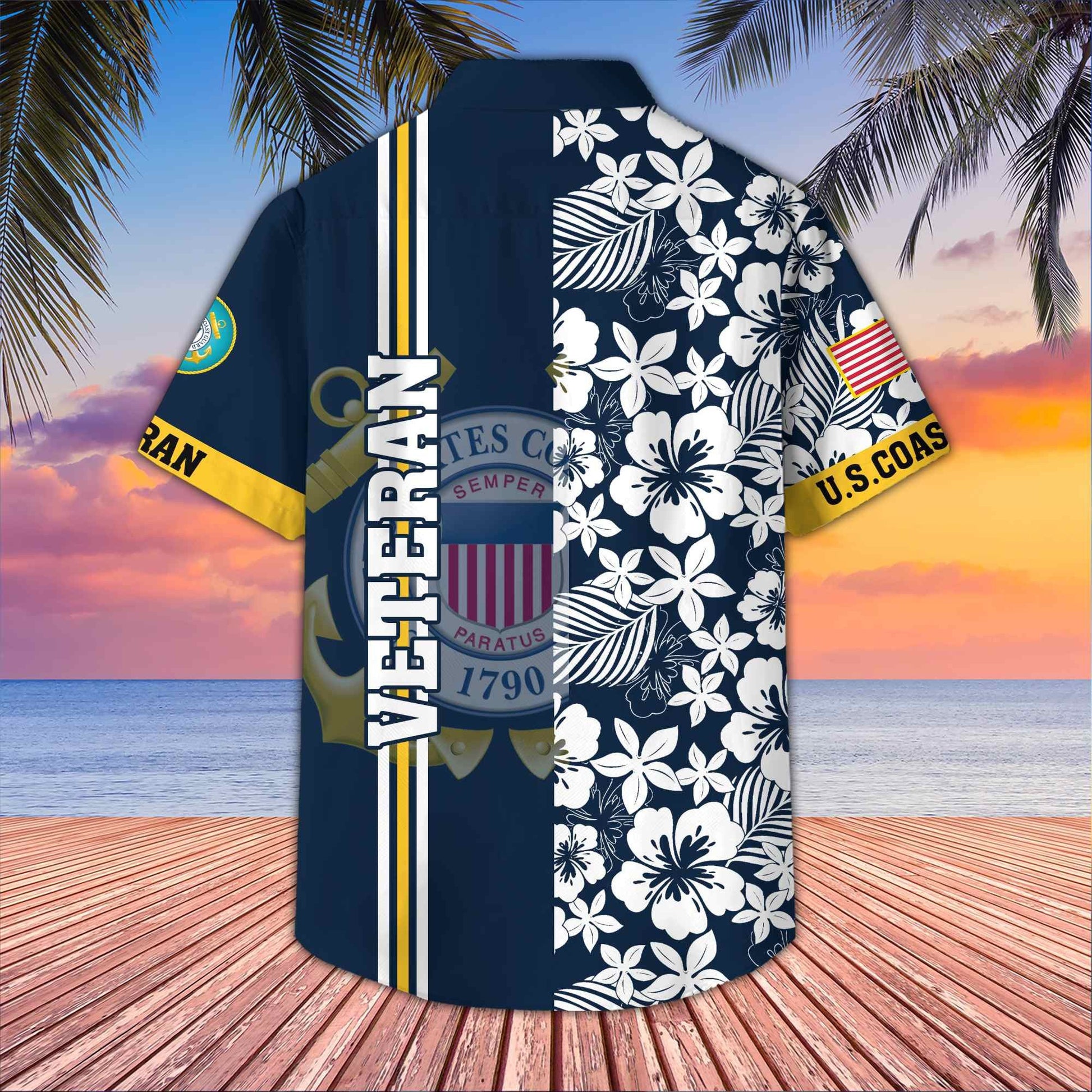 Premium US Veterans Hawaiian Shirt With Pocket BPVC230402, Gifts For US Veterans, Gifts On Memorial Day, Father's Day, Armed Forces Day, Veterans Day.