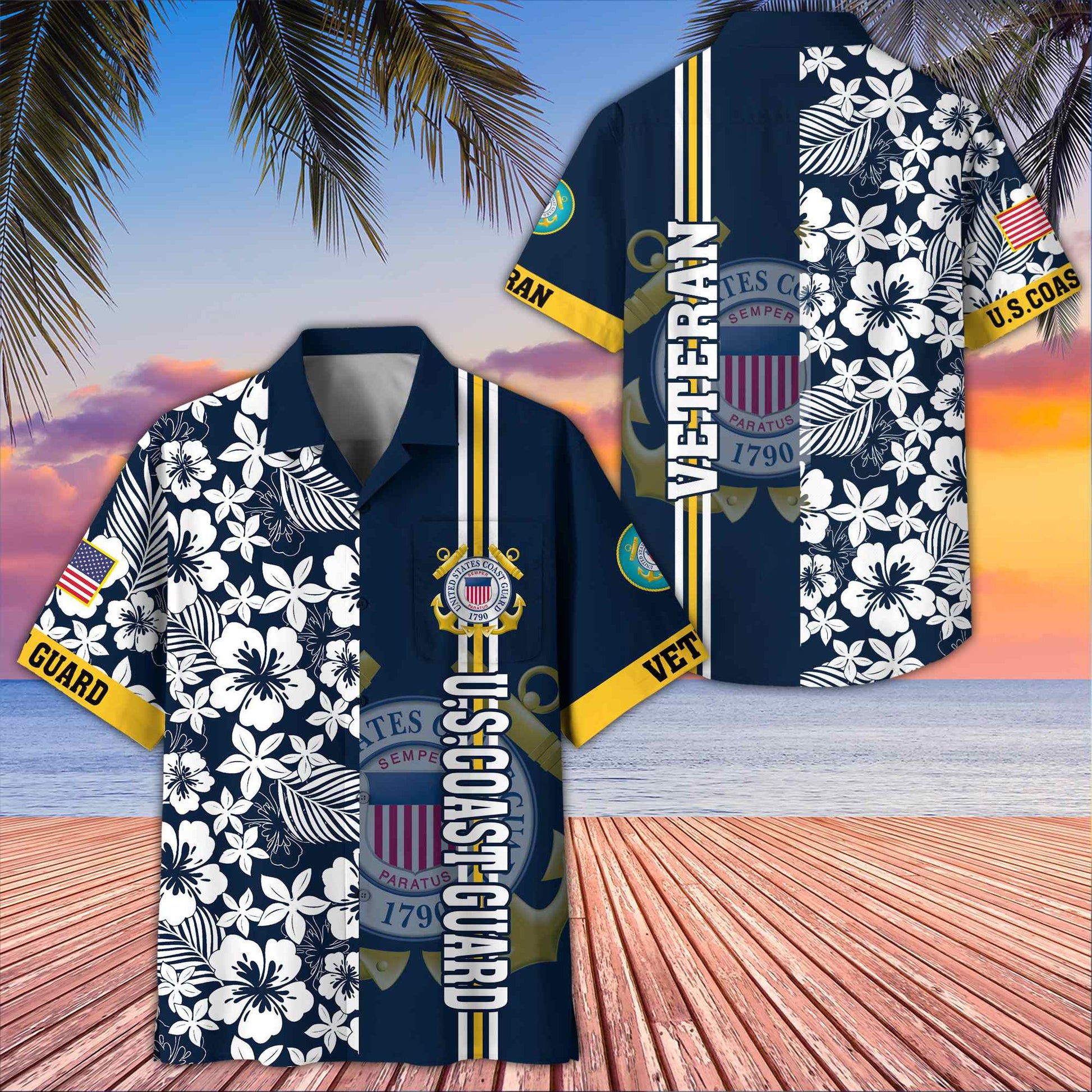 Premium US Veterans Hawaiian Shirt With Pocket BPVC230402, Gifts For US Veterans, Gifts On Memorial Day, Father's Day, Armed Forces Day, Veterans Day.