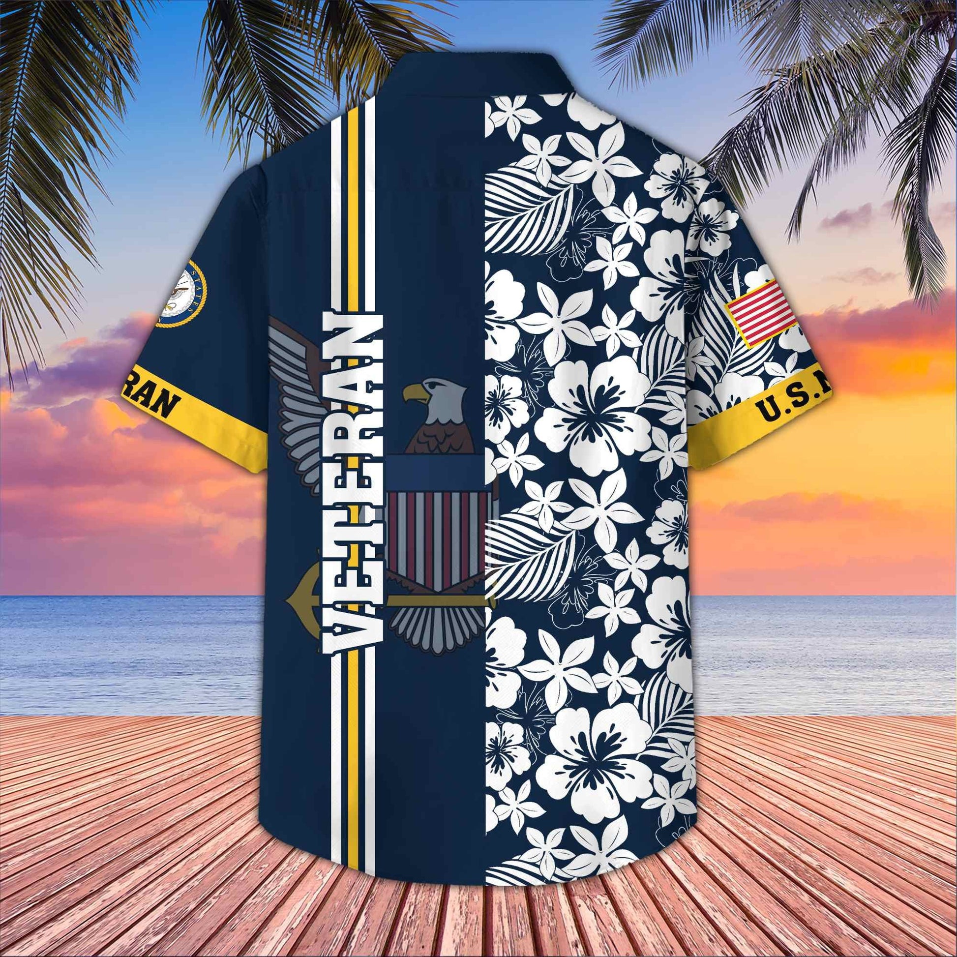 Premium US Veterans Hawaiian Shirt With Pocket BPVC230402, Gifts For US Veterans, Gifts On Memorial Day, Father's Day, Armed Forces Day, Veterans Day.
