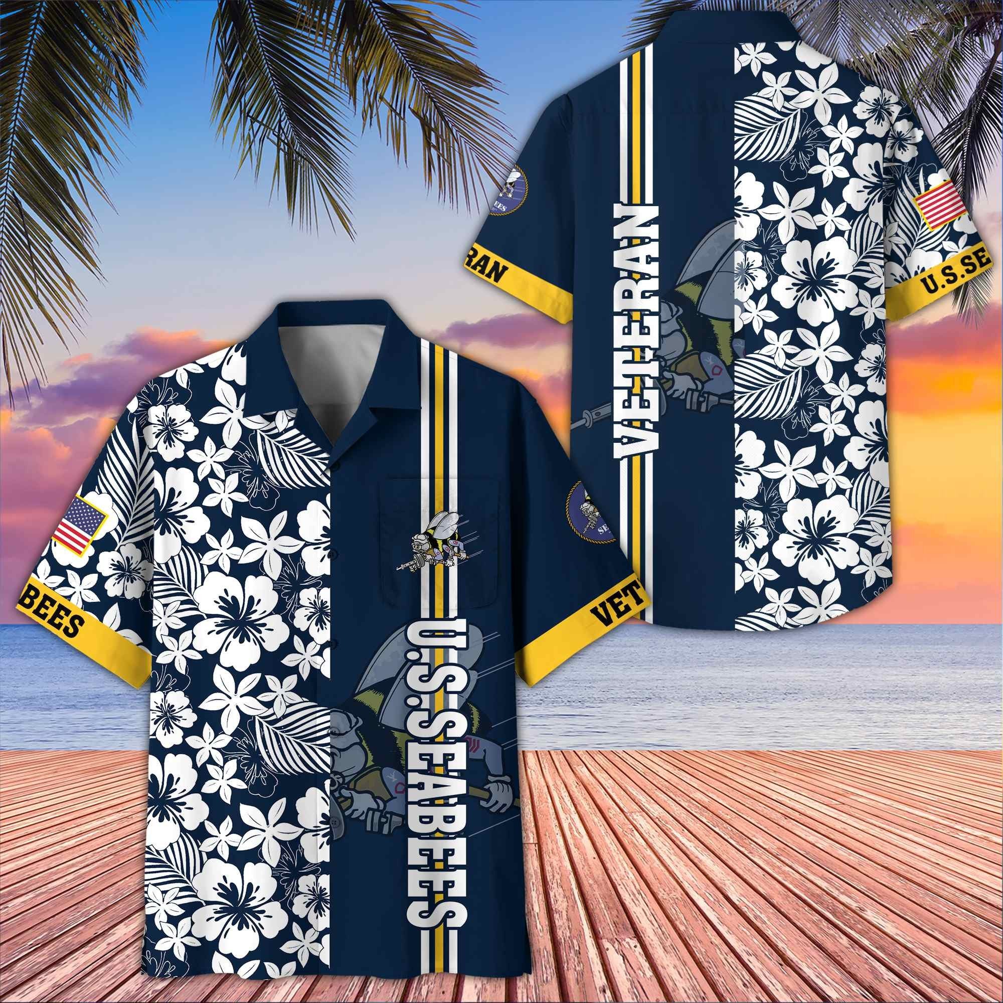 Premium US Veterans Hawaiian Shirt With Pocket BPVC230402, Gifts For US Veterans, Gifts On Memorial Day, Father's Day, Armed Forces Day, Veterans Day.