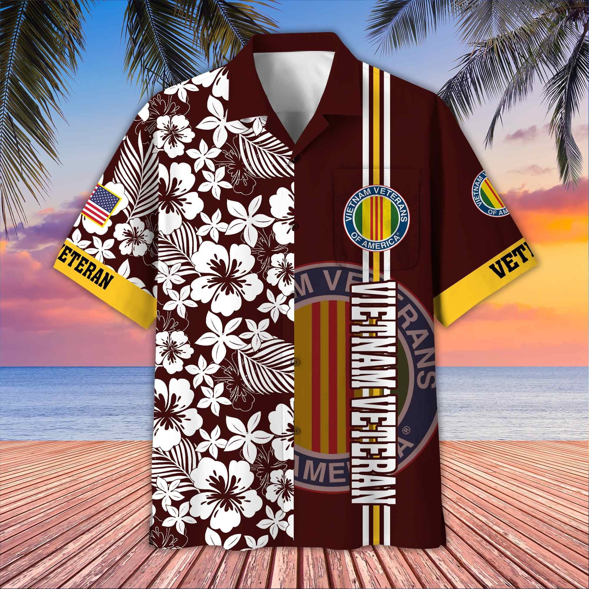 Premium US Veterans Hawaiian Shirt With Pocket BPVC230402, Gifts For US Veterans, Gifts On Memorial Day, Father's Day, Armed Forces Day, Veterans Day.